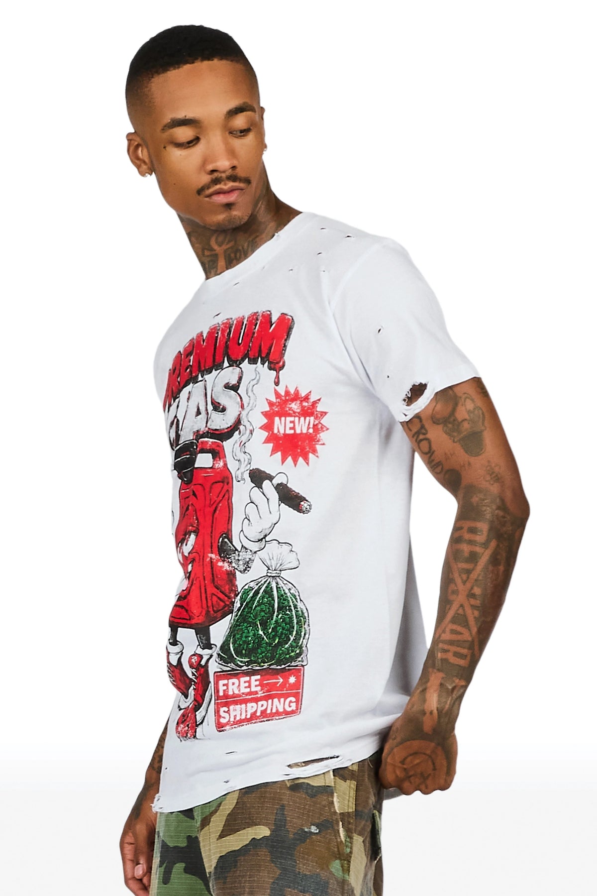 Blaise White Oversized Graphic T-Shirt