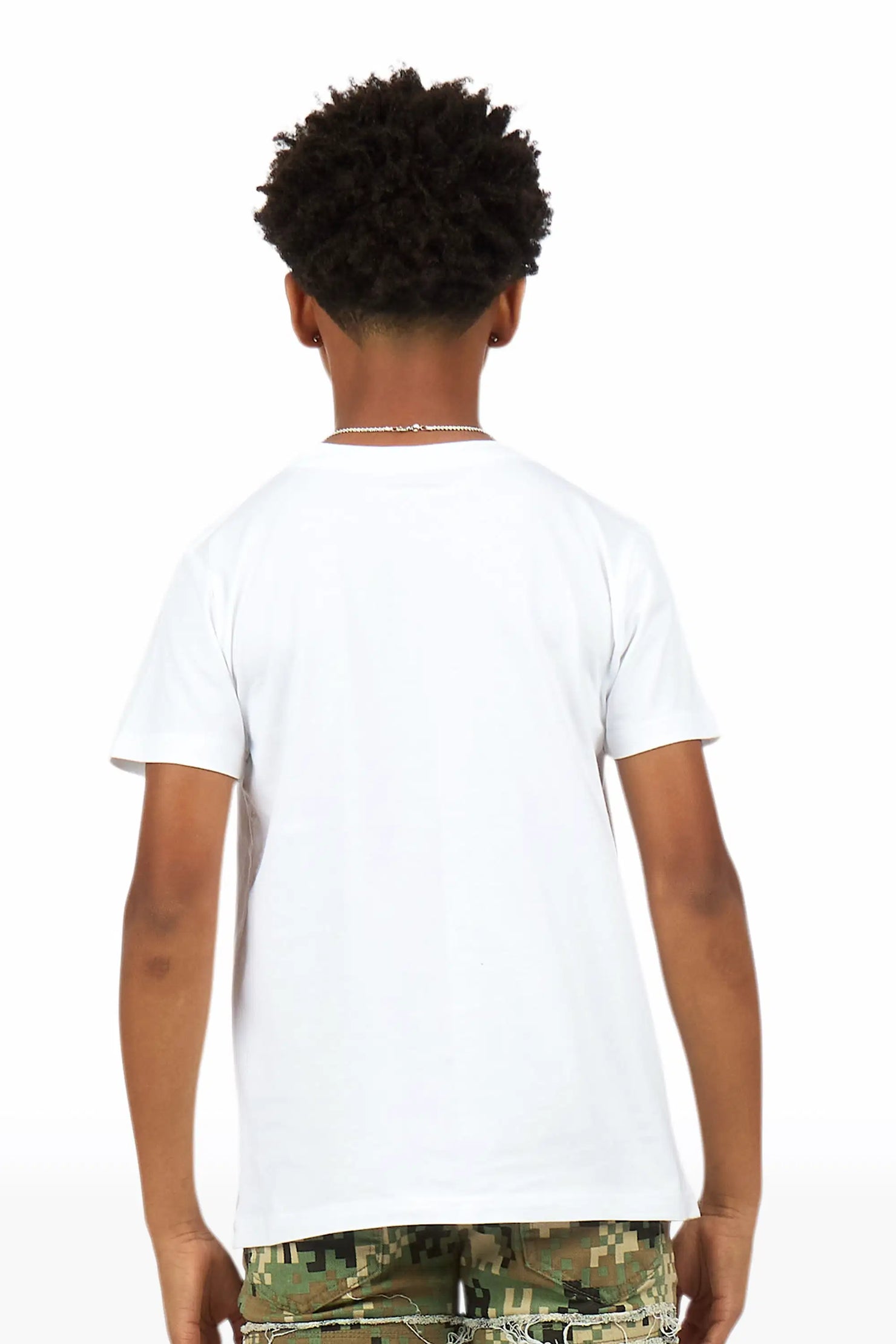 Boys Jhaezar White Graphic T-Shirt