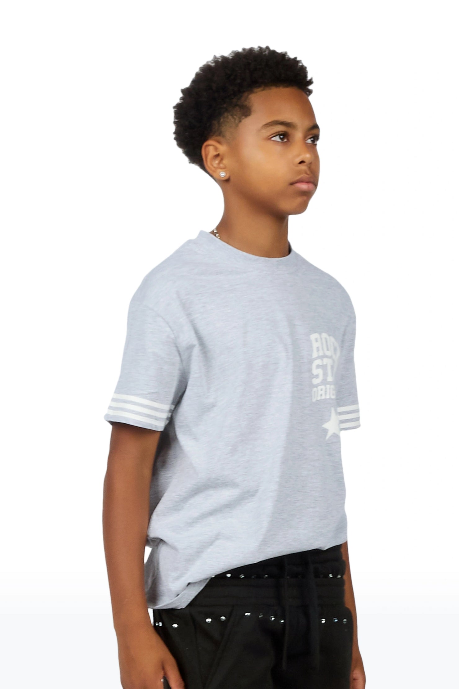 Boys Gerrit Heather Grey Oversized T-Shirt