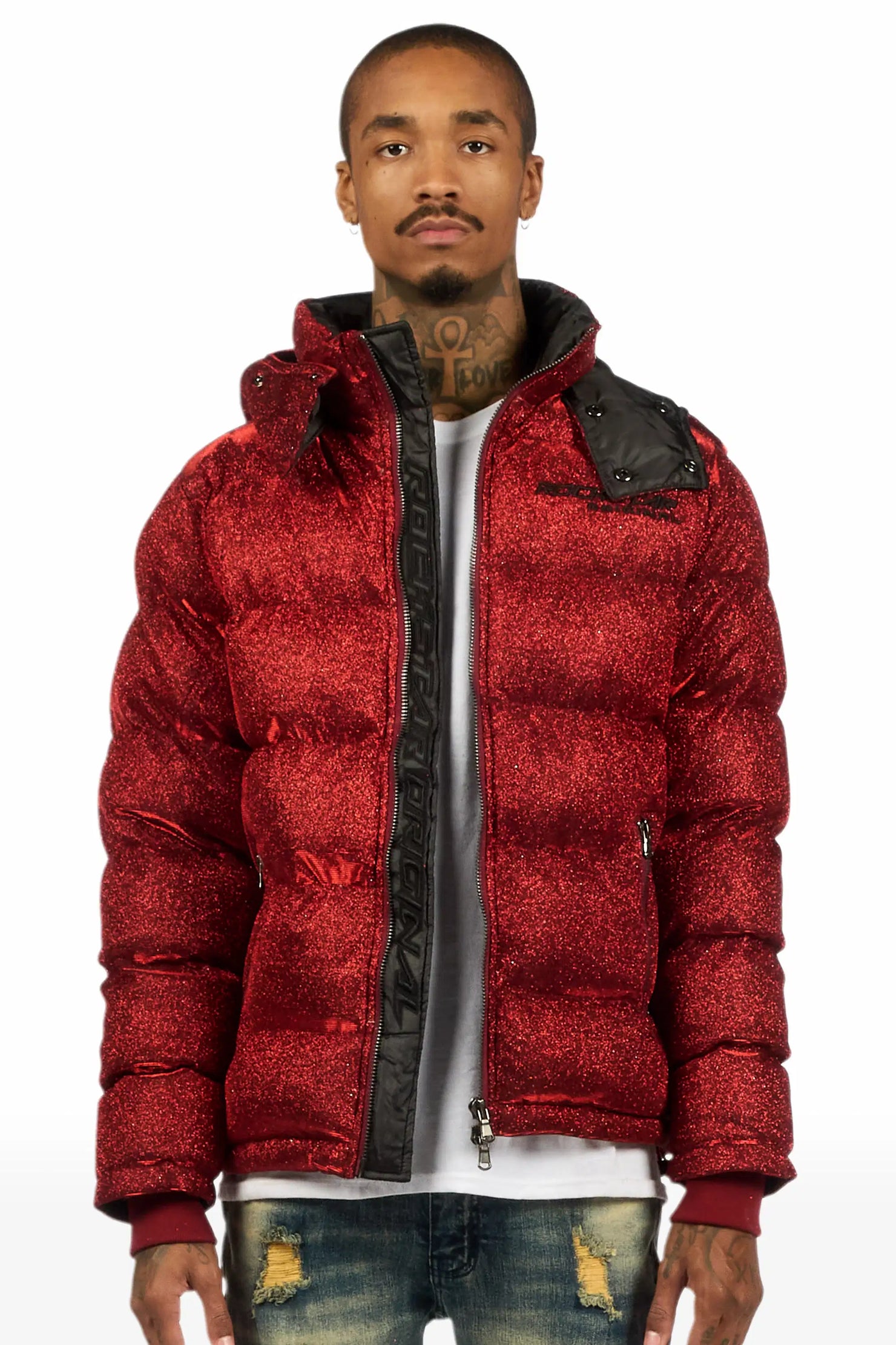 Gleam Red Puffer Jacket