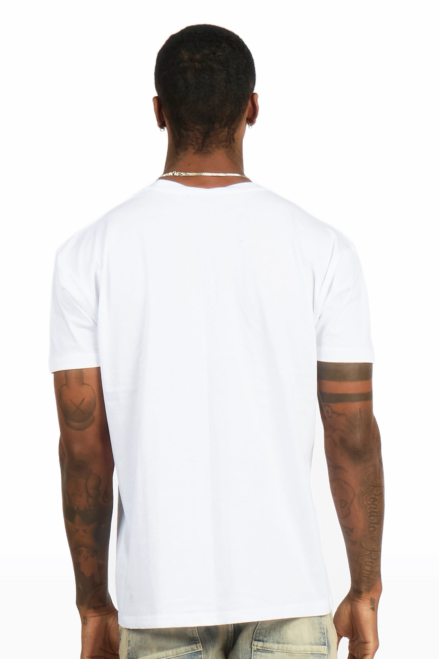 Octavio 2.0 White/Red Oversized Graphic T-Shirt