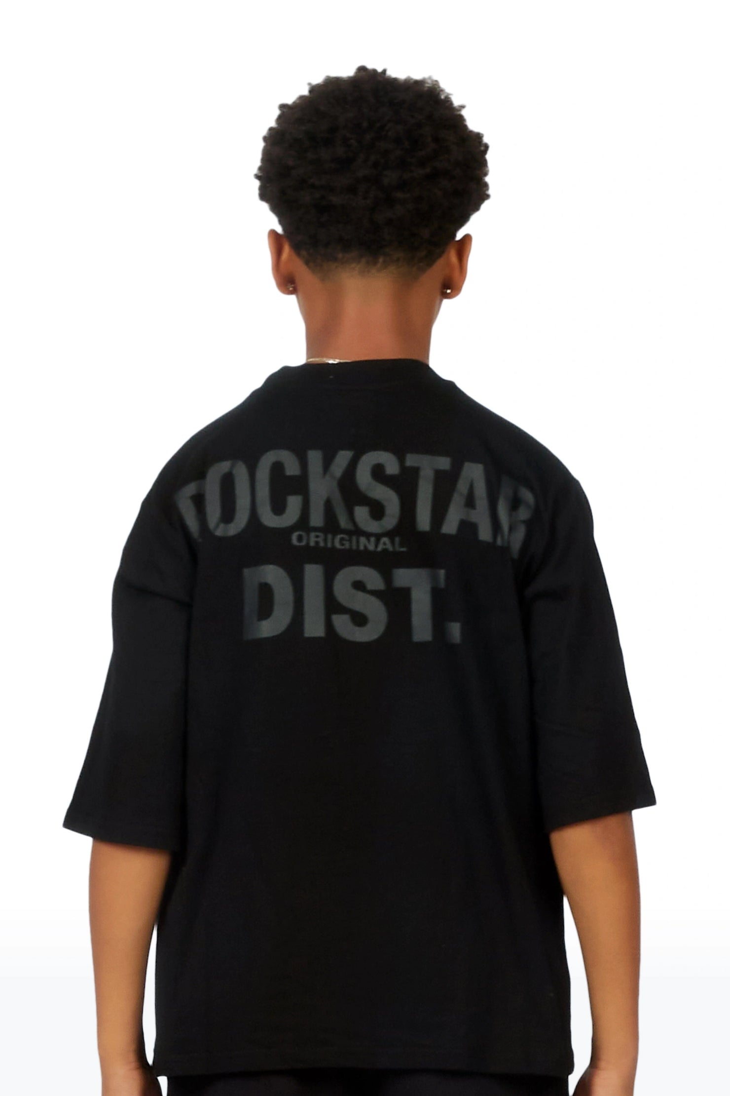 Boys Jolan Black Boxy T-Shirt