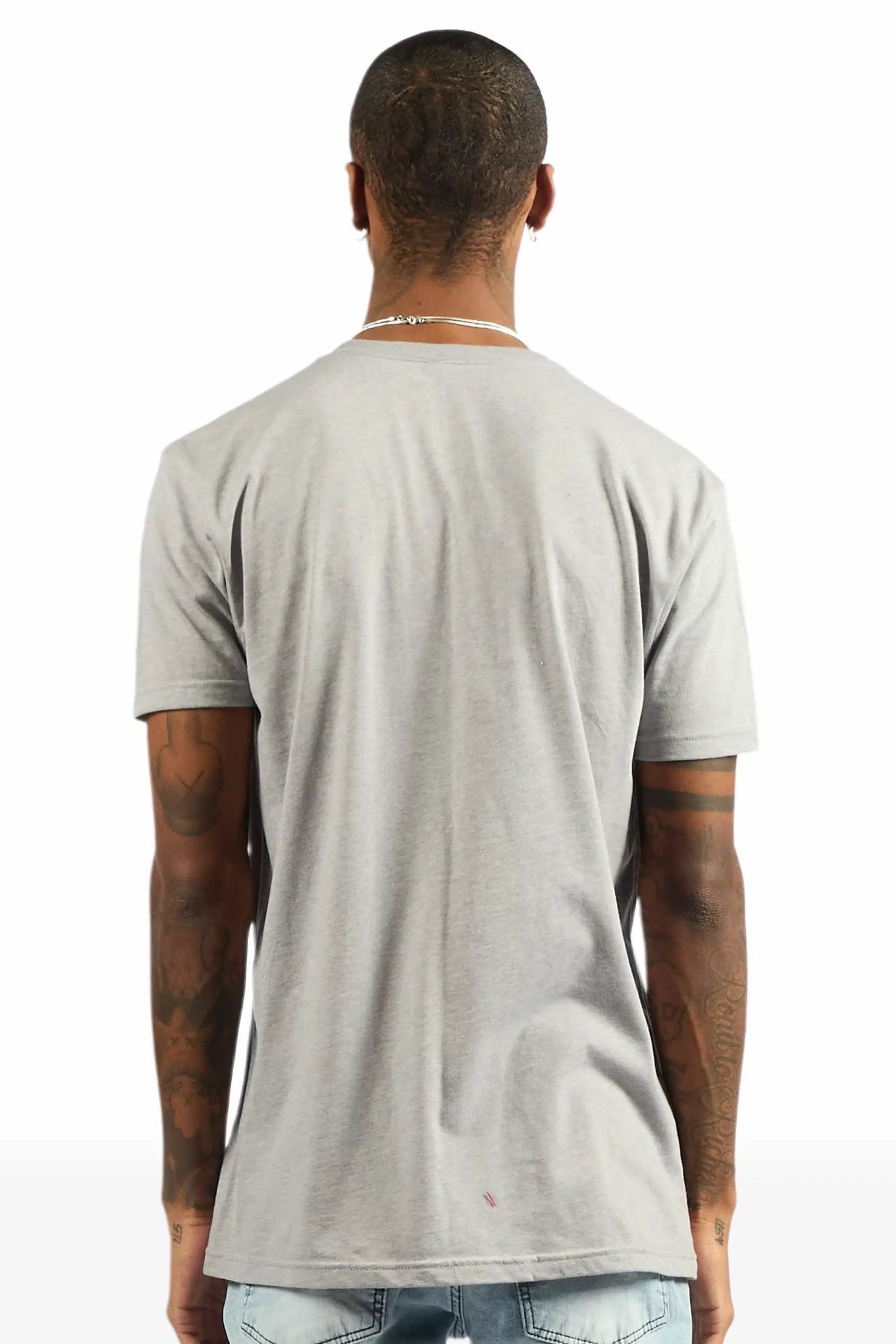 Reece 2.0 Heather Grey/Multi Oversized Graphic T-Shirt