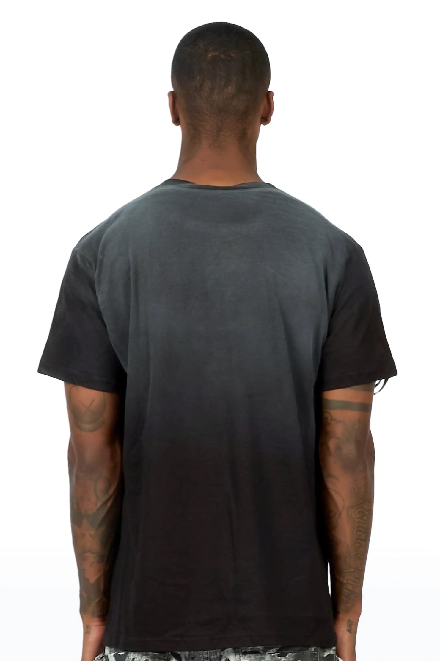Baber Black Oversized Graphic T-Shirt