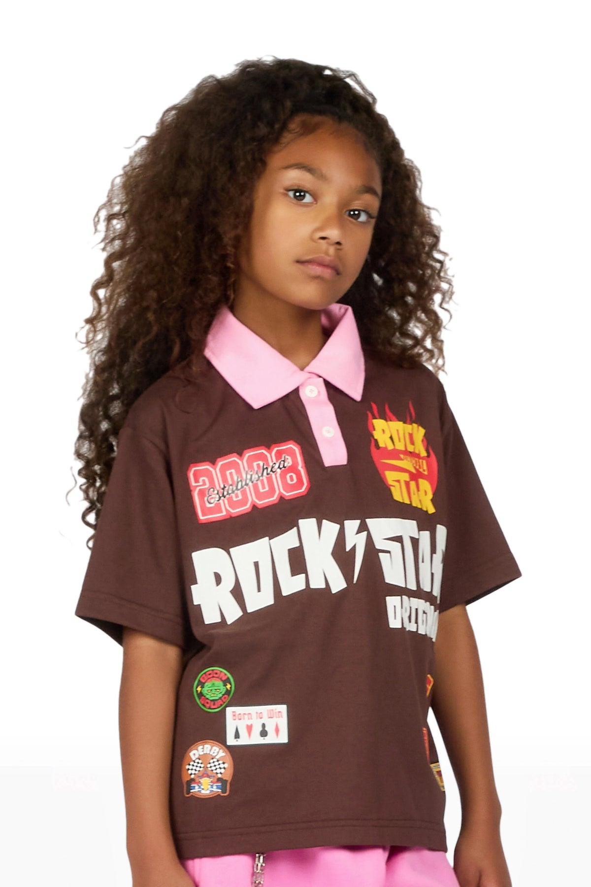 Girls Jimy Brown Polo