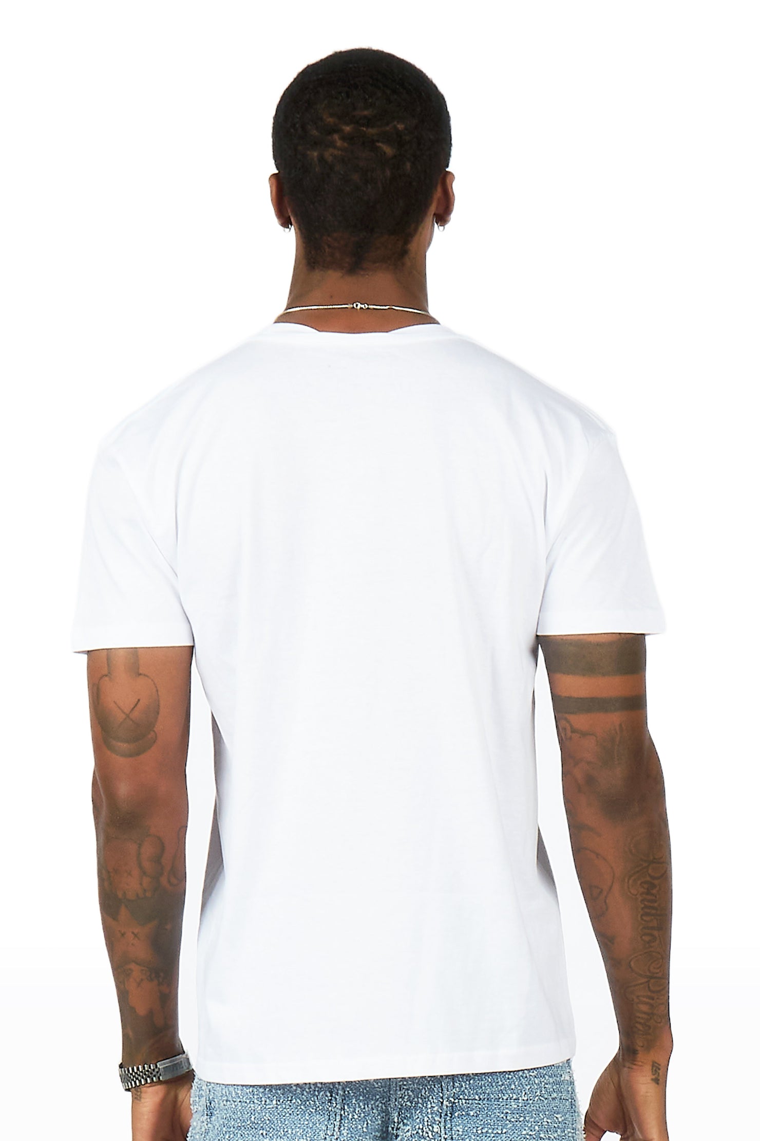 Stori White/ Navy Graphic T-Shirt