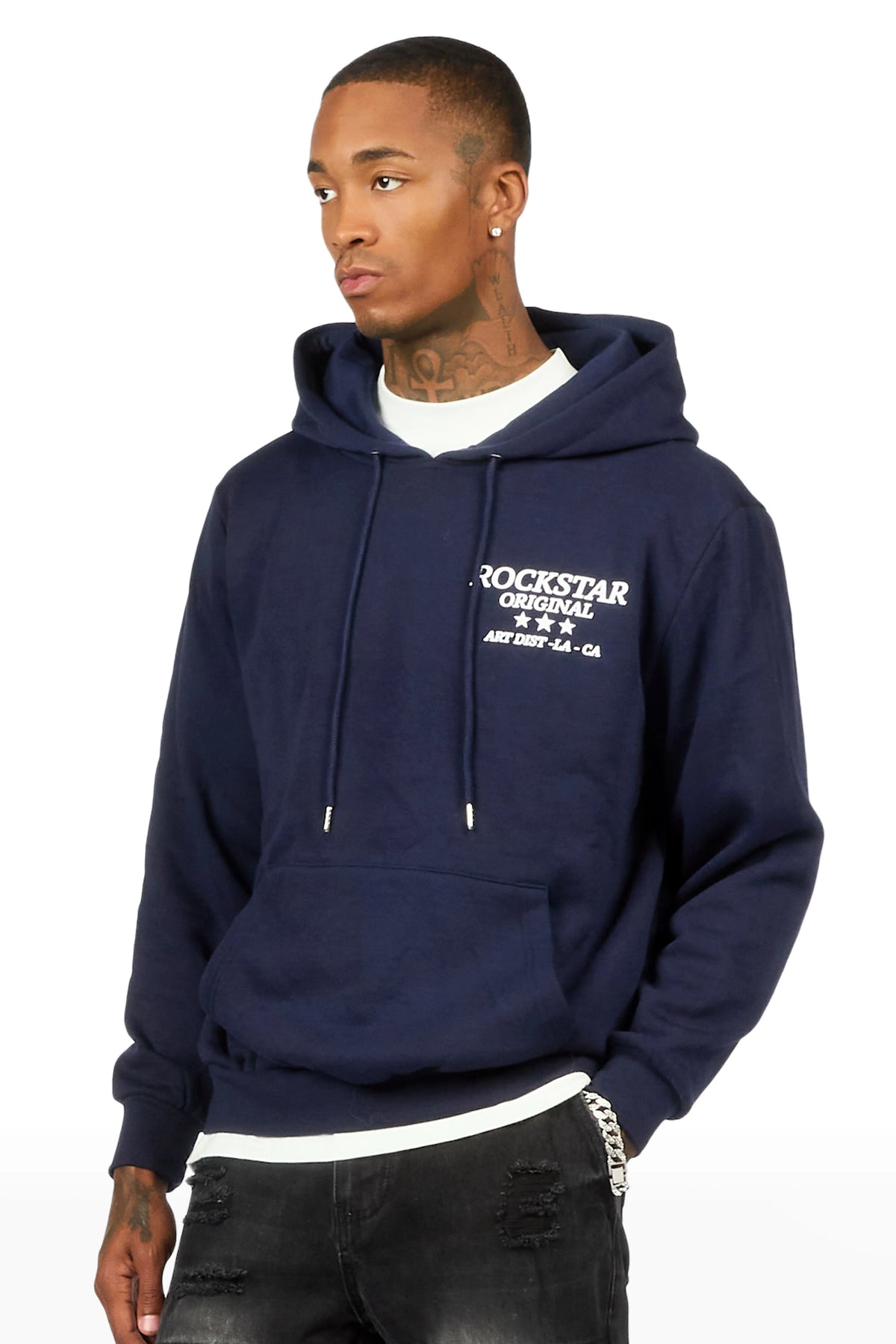 Damek Navy Graphic Hoodie