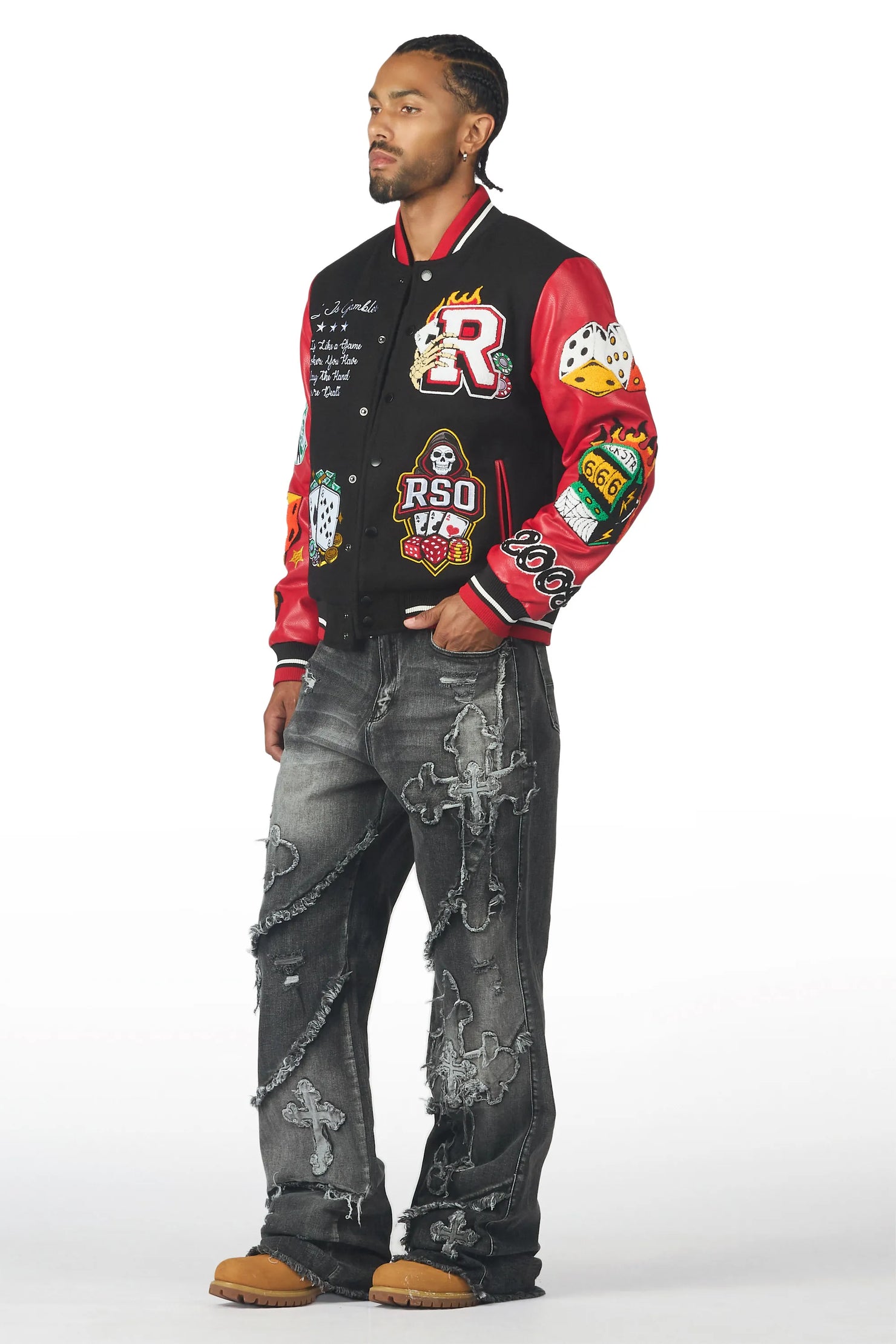 Krose Black Baggy Fit Jean