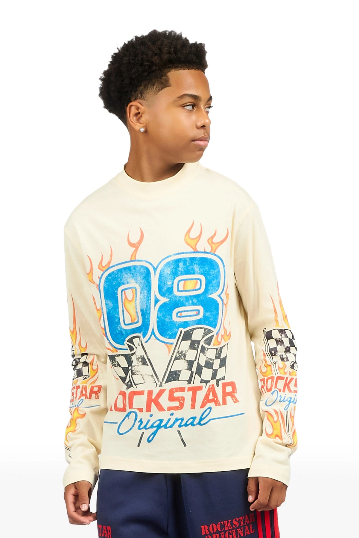 Boys Liam Sand Long Sleeve Graphic T-Shirt