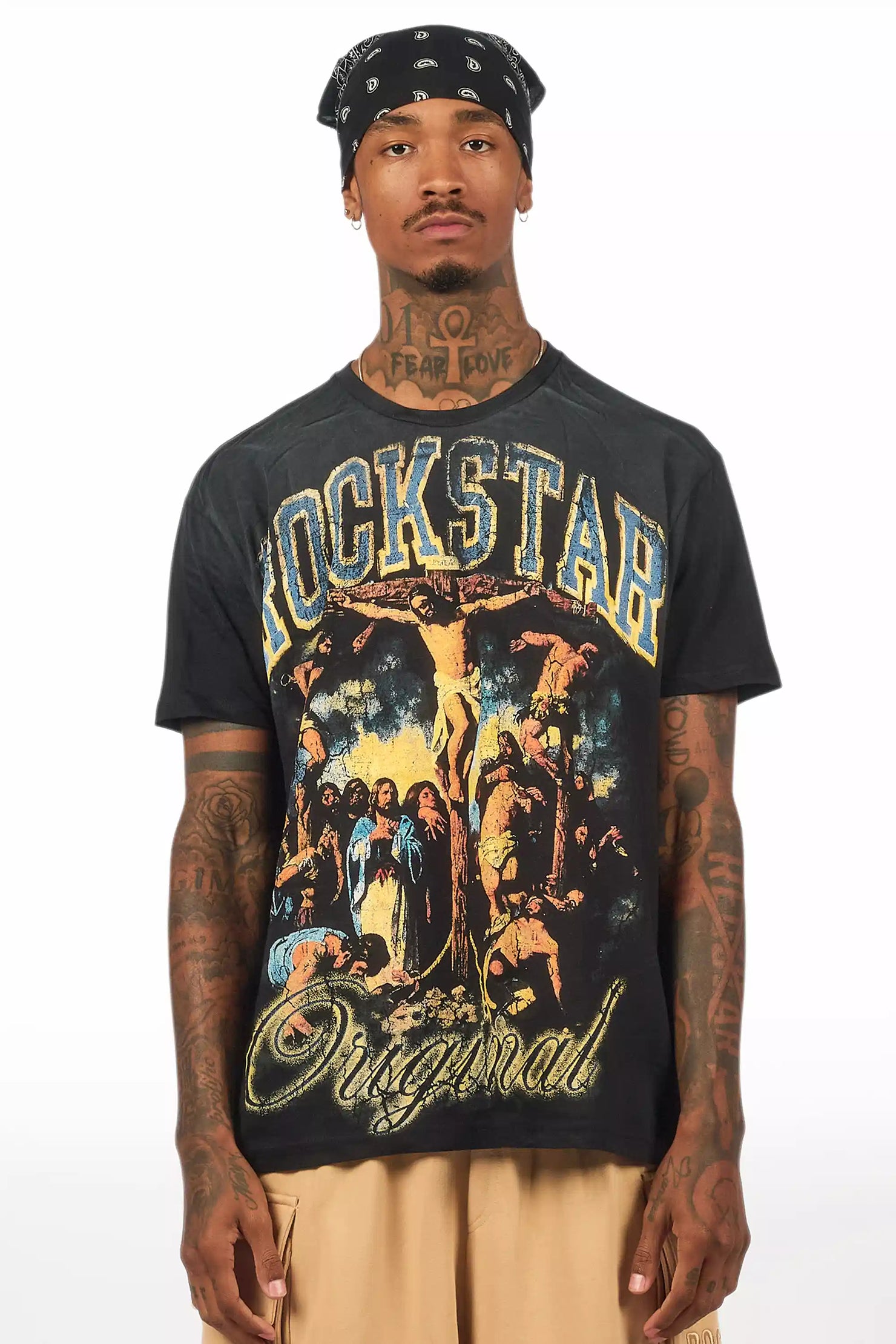 Waller Black Oversized Graphic T-Shirt