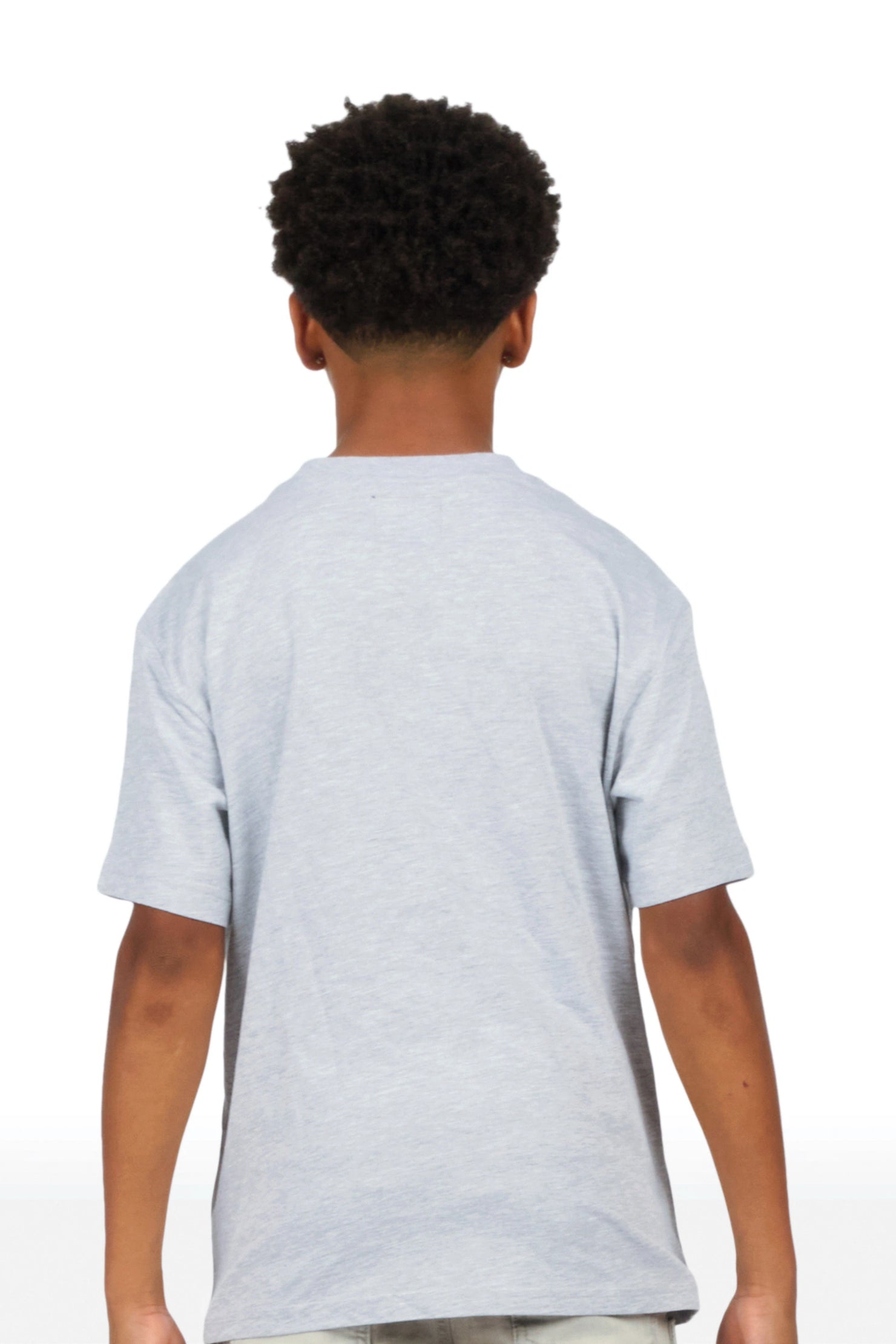 Boys Raxor Heather Grey Graphic T-Shirt