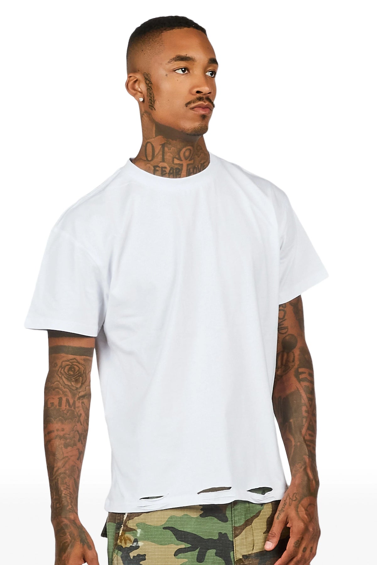 Kalix White Oversized Graphic T-Shirt