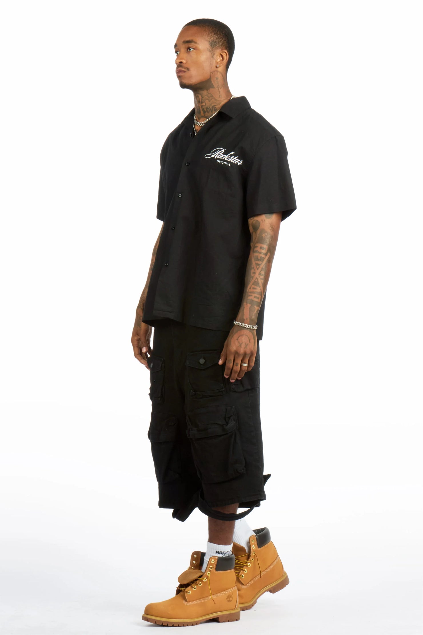 Mahesh Black Denim Short