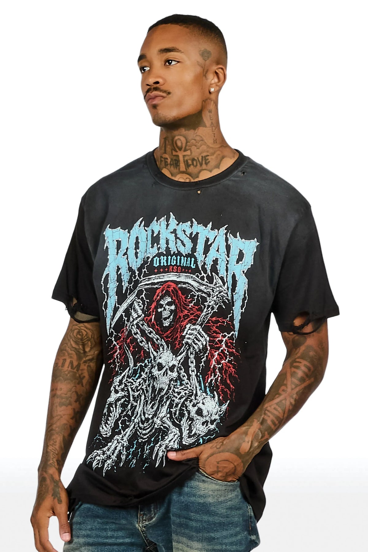 Ossuary Black Oversized Graphic T-Shirt