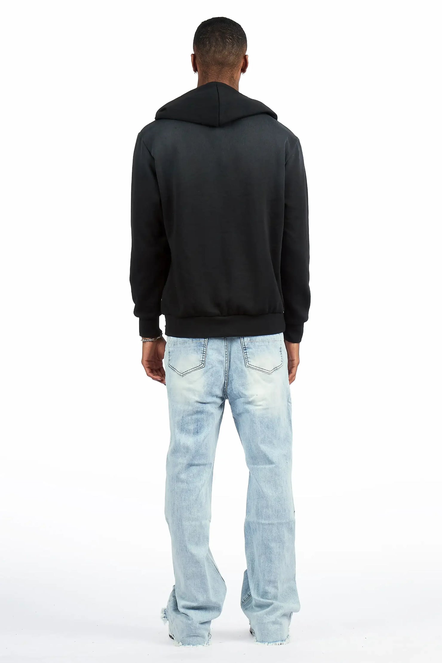 Brisbo Light Blue Relaxed Stacked Flare Jean
