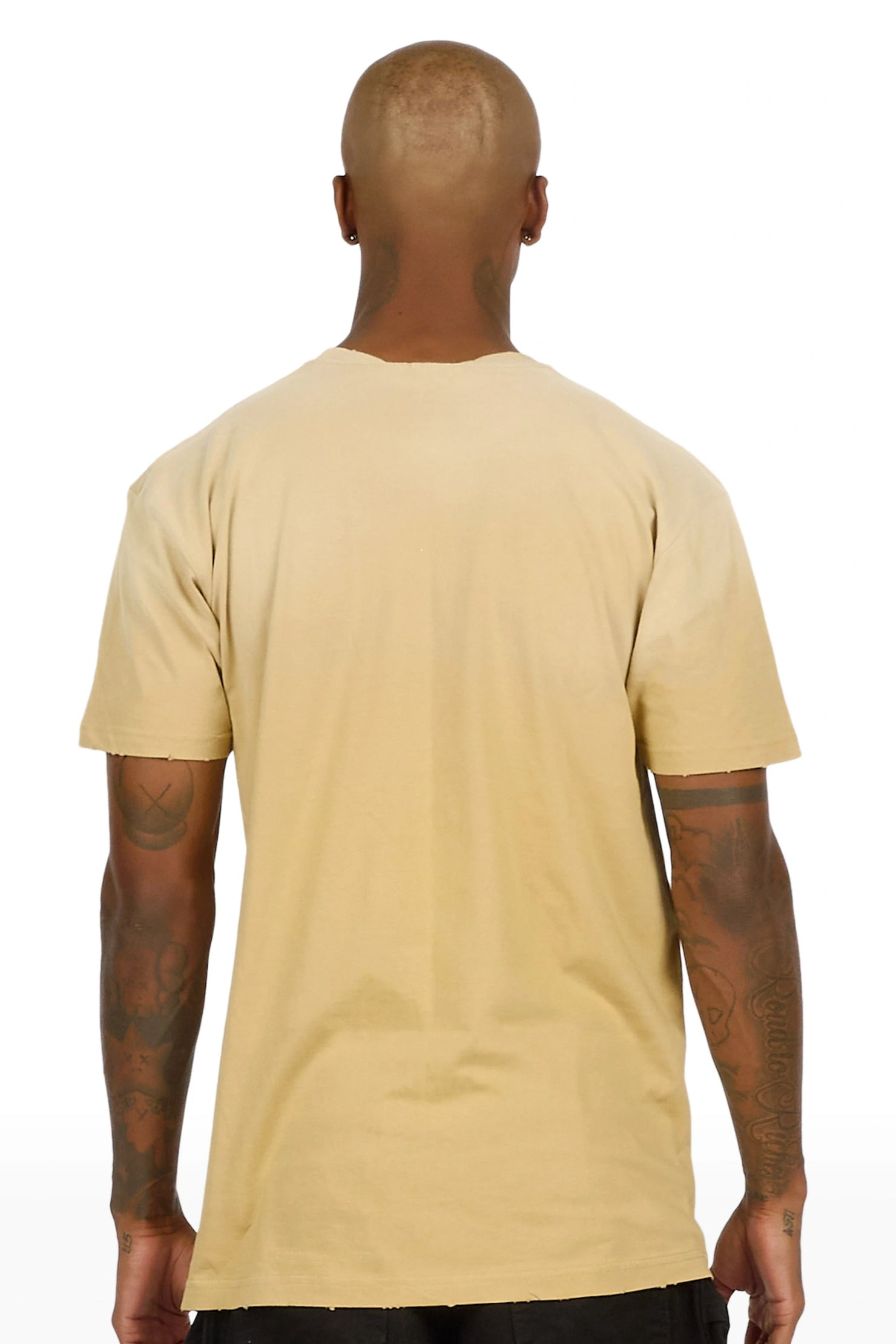 Reign Beige Oversized Graphic T-Shirt