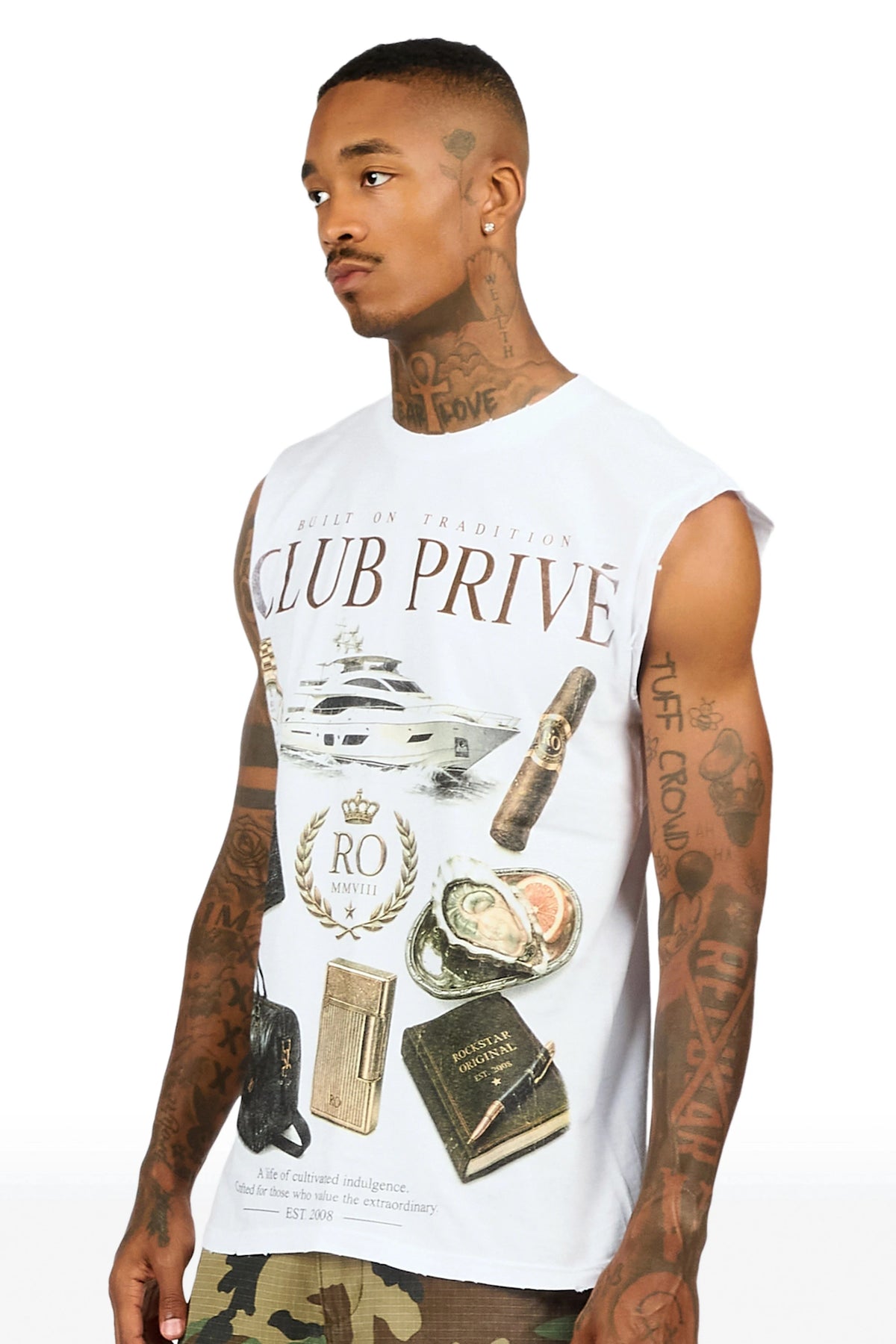Axton White Oversized Graphic T-Shirt