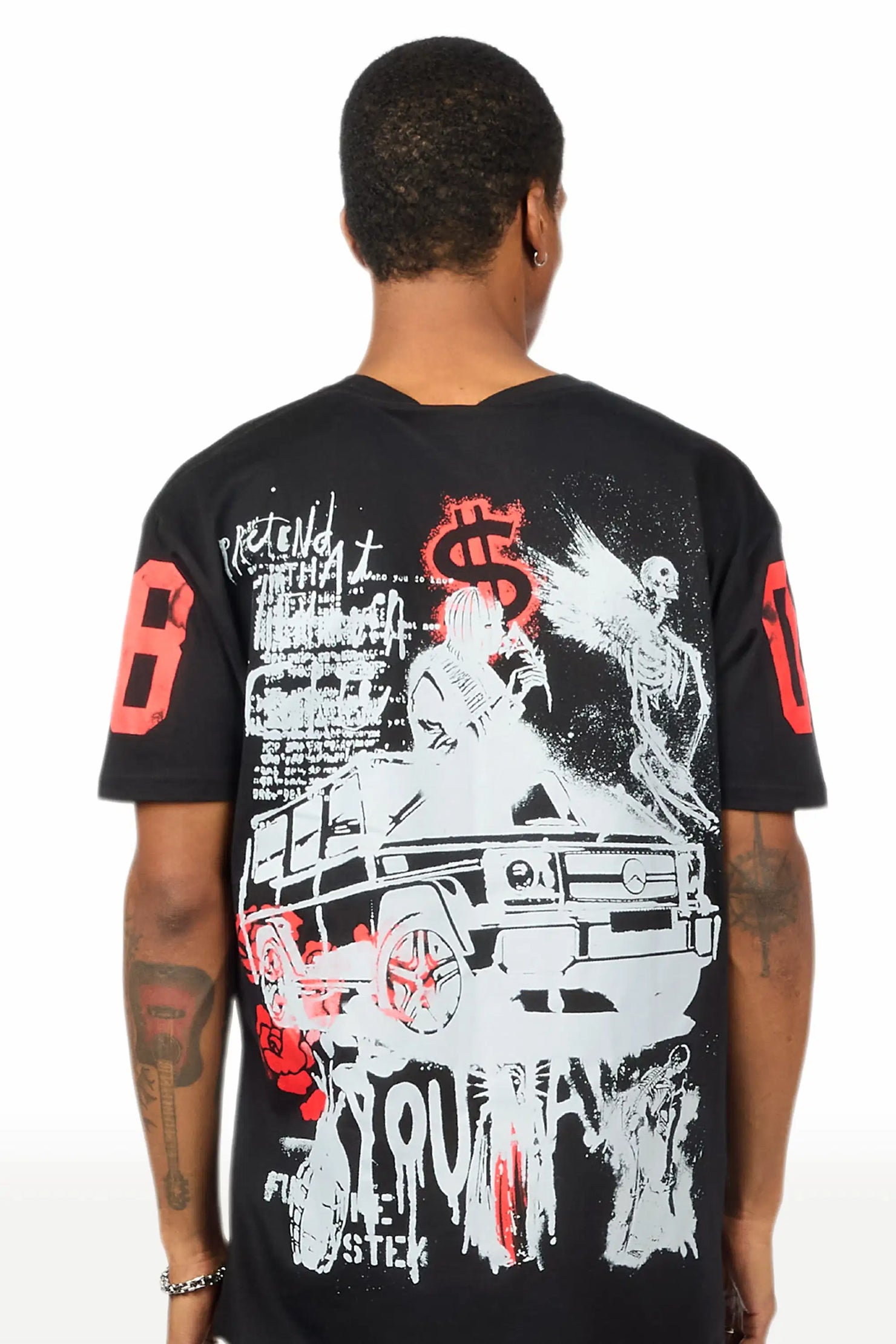 Grill 3.0 Black Oversized Graphic T-Shirt