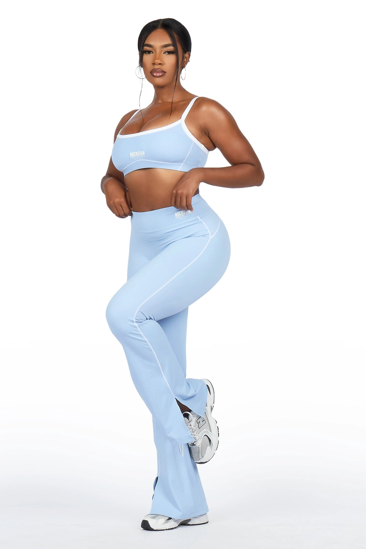 Keilana Blue Active Flare Pant Set
