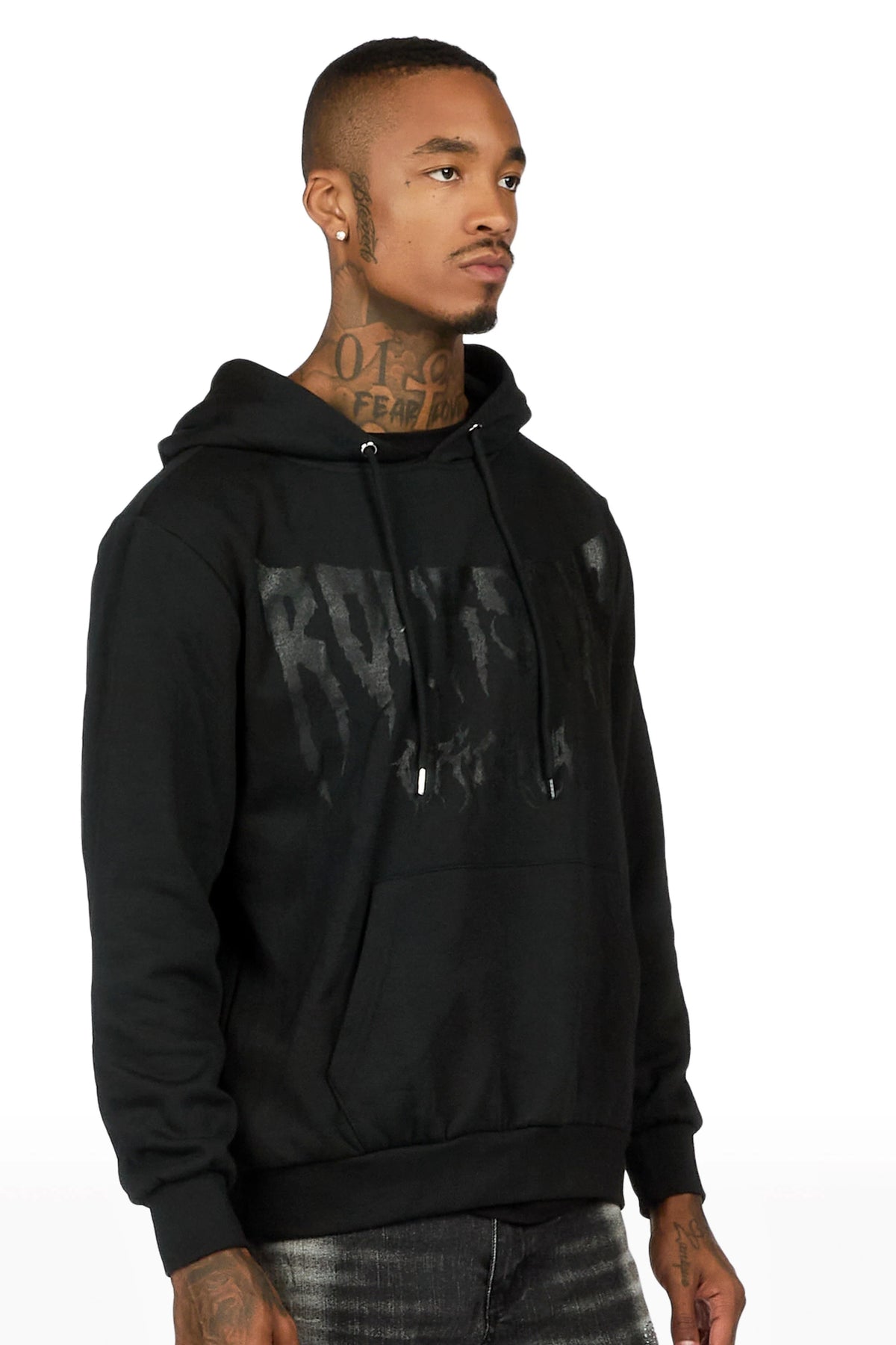 Andros Black Graphic Hoodie