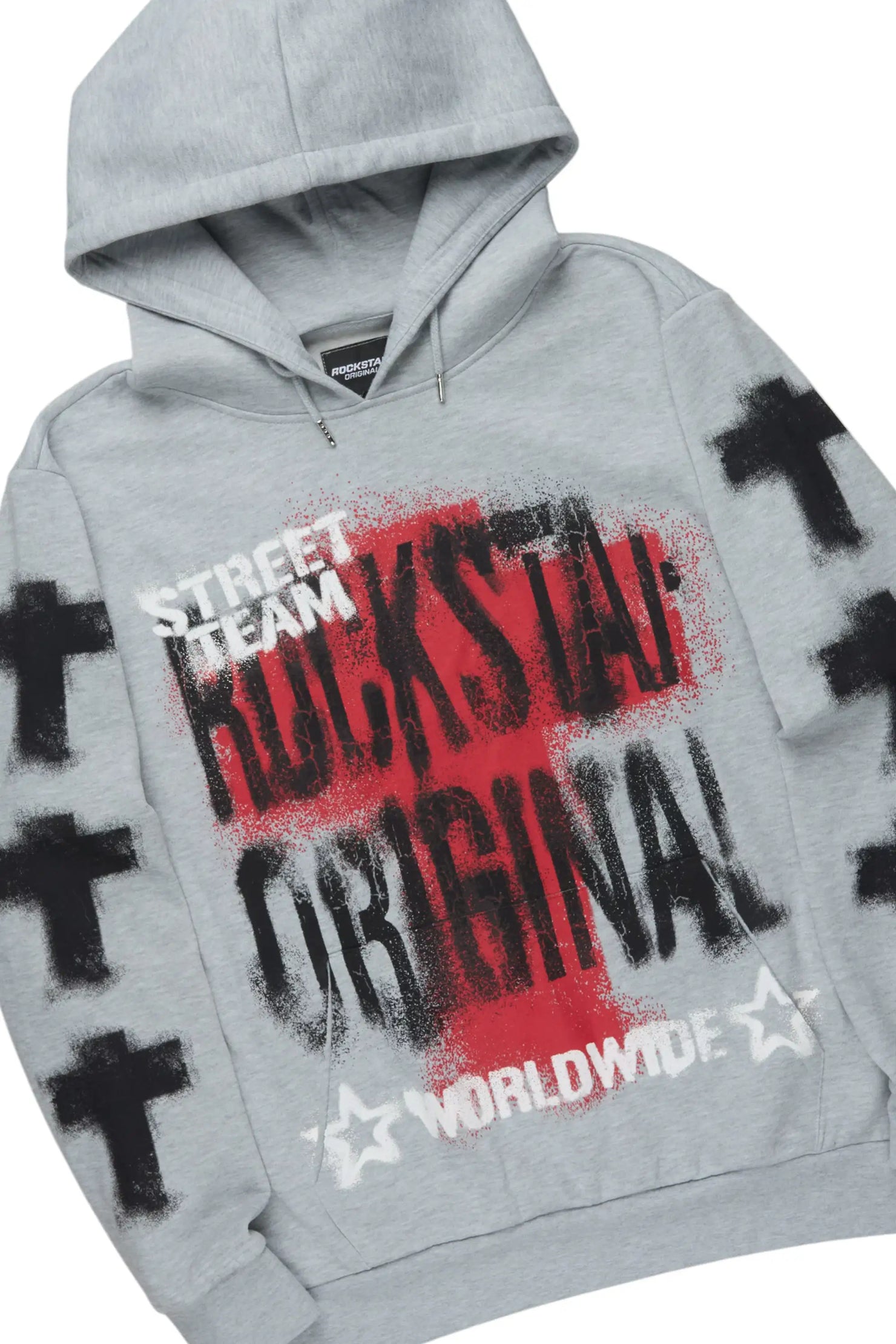 Crest Heather Grey Hoodie/Stacked Pant Track Set