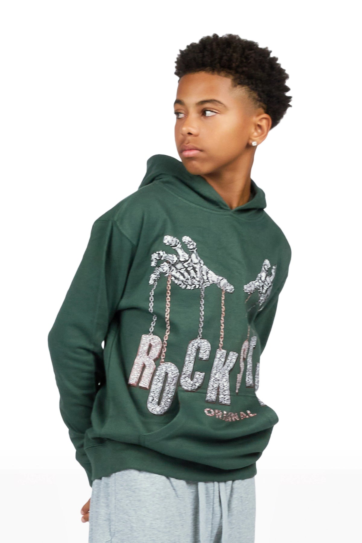 Boys Hicks Alpine Green Graphic Hoodie