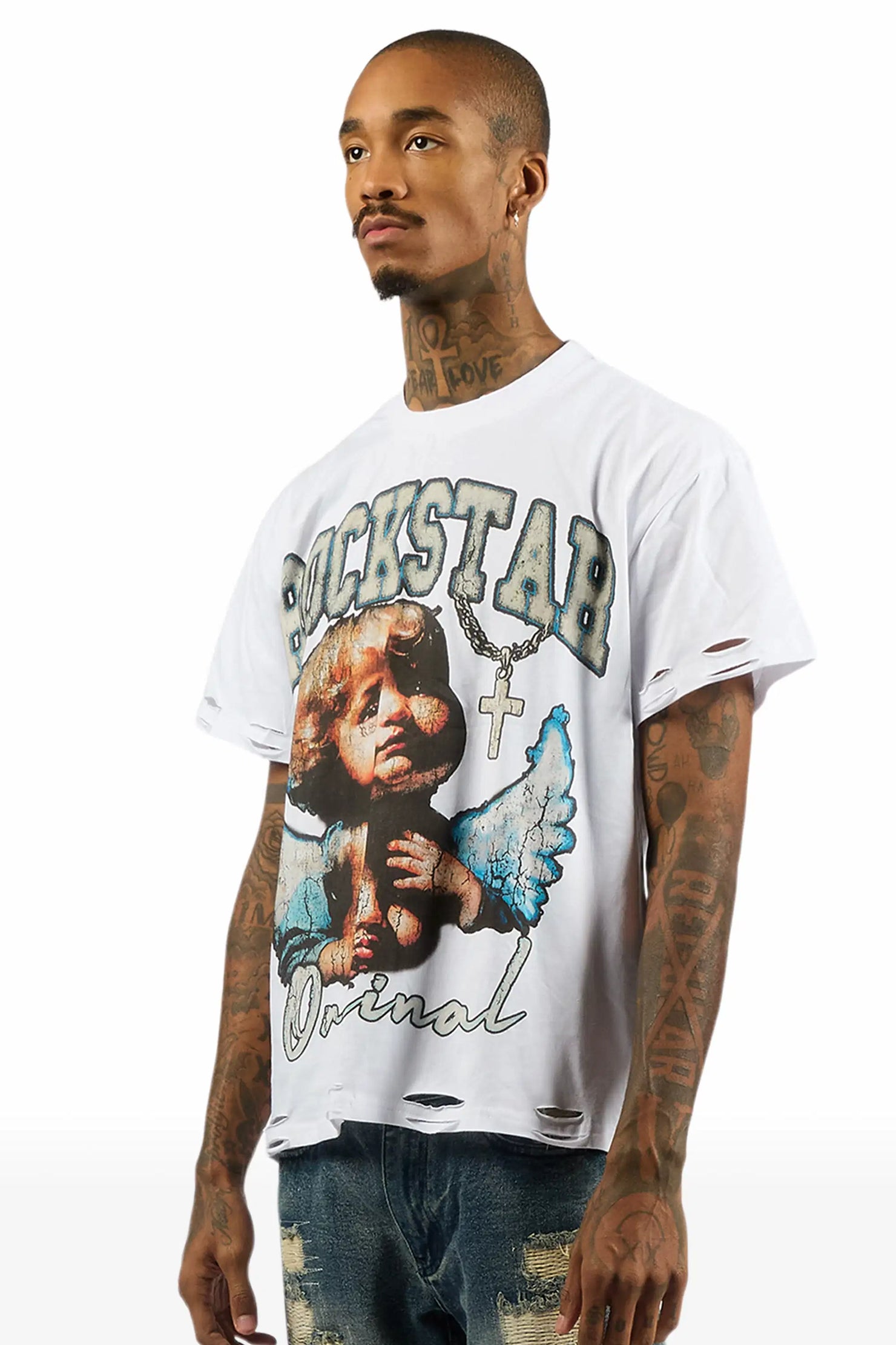 Dieter White Oversized Graphic T-Shirt