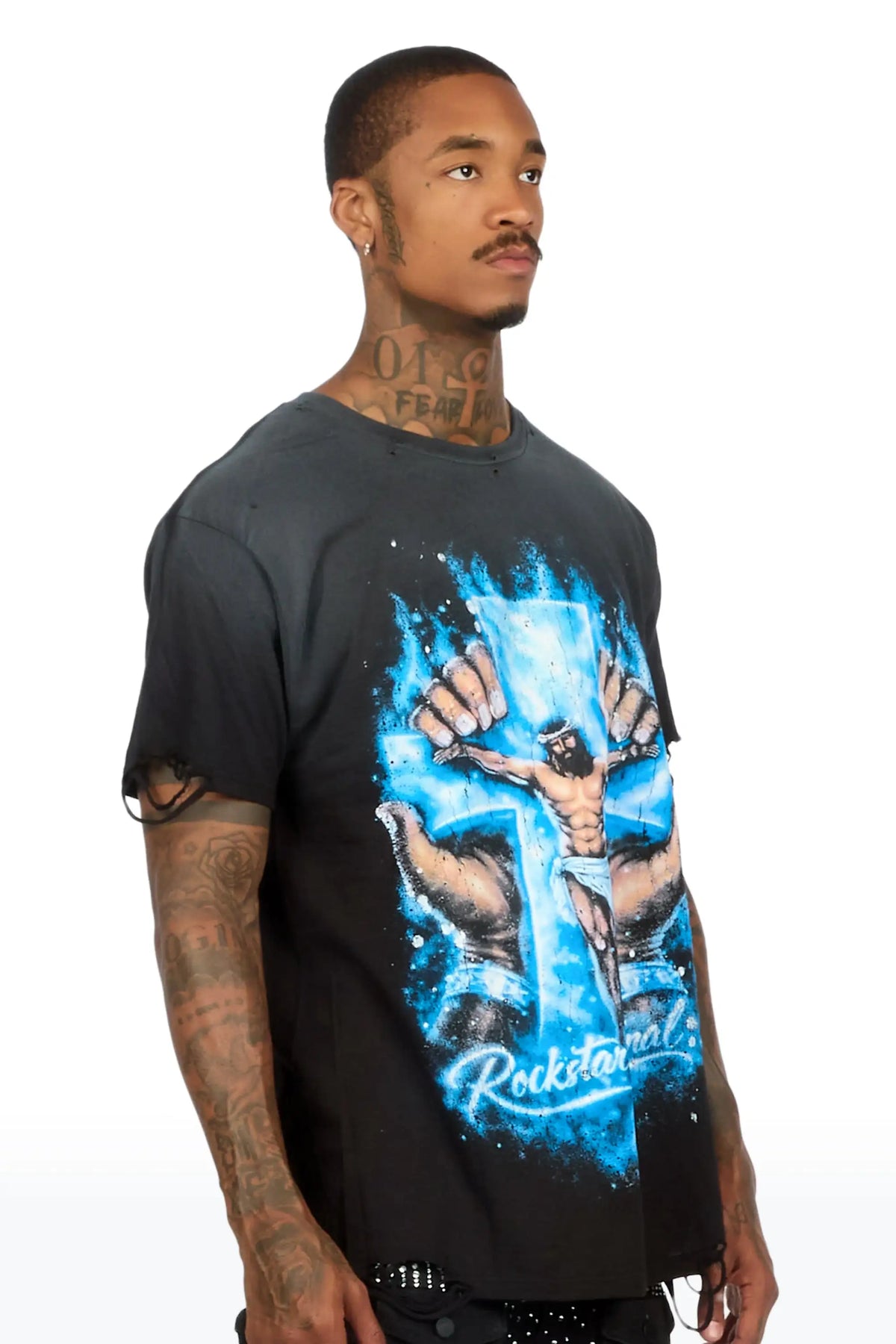 Cee Black Oversized Graphic T-Shirt