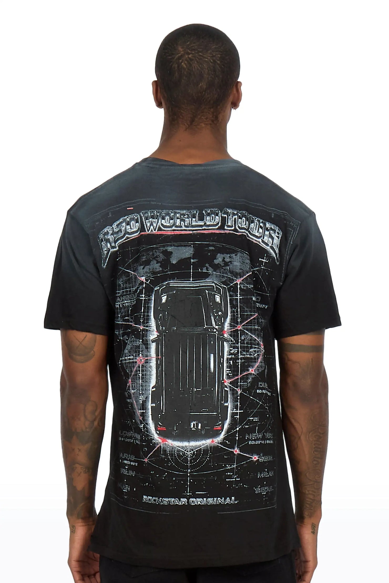 Mazon Black Oversized Graphic T-Shirt
