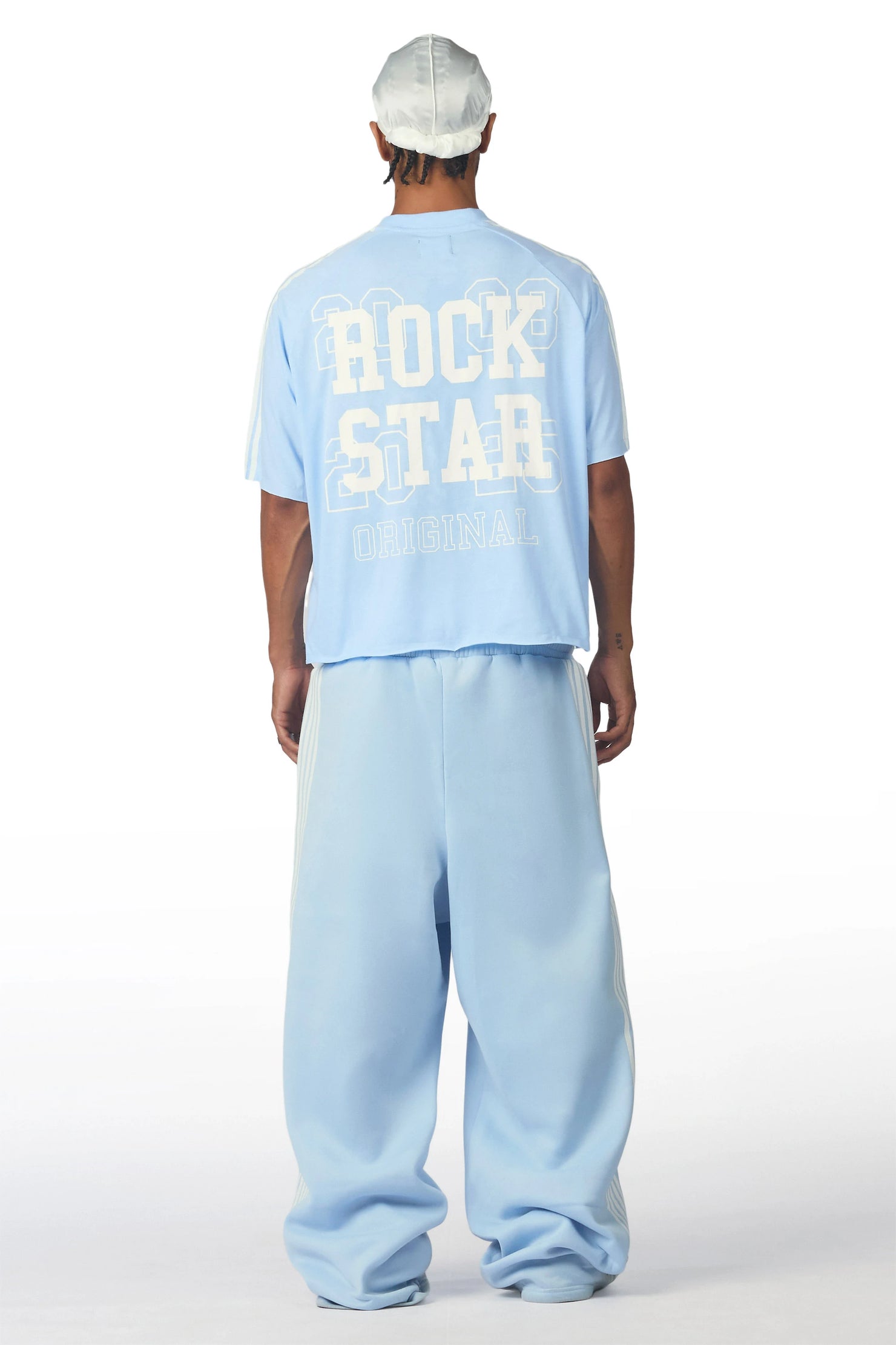 Berco Light Blue T-Shirt/Double Waisted Baggy Track Set