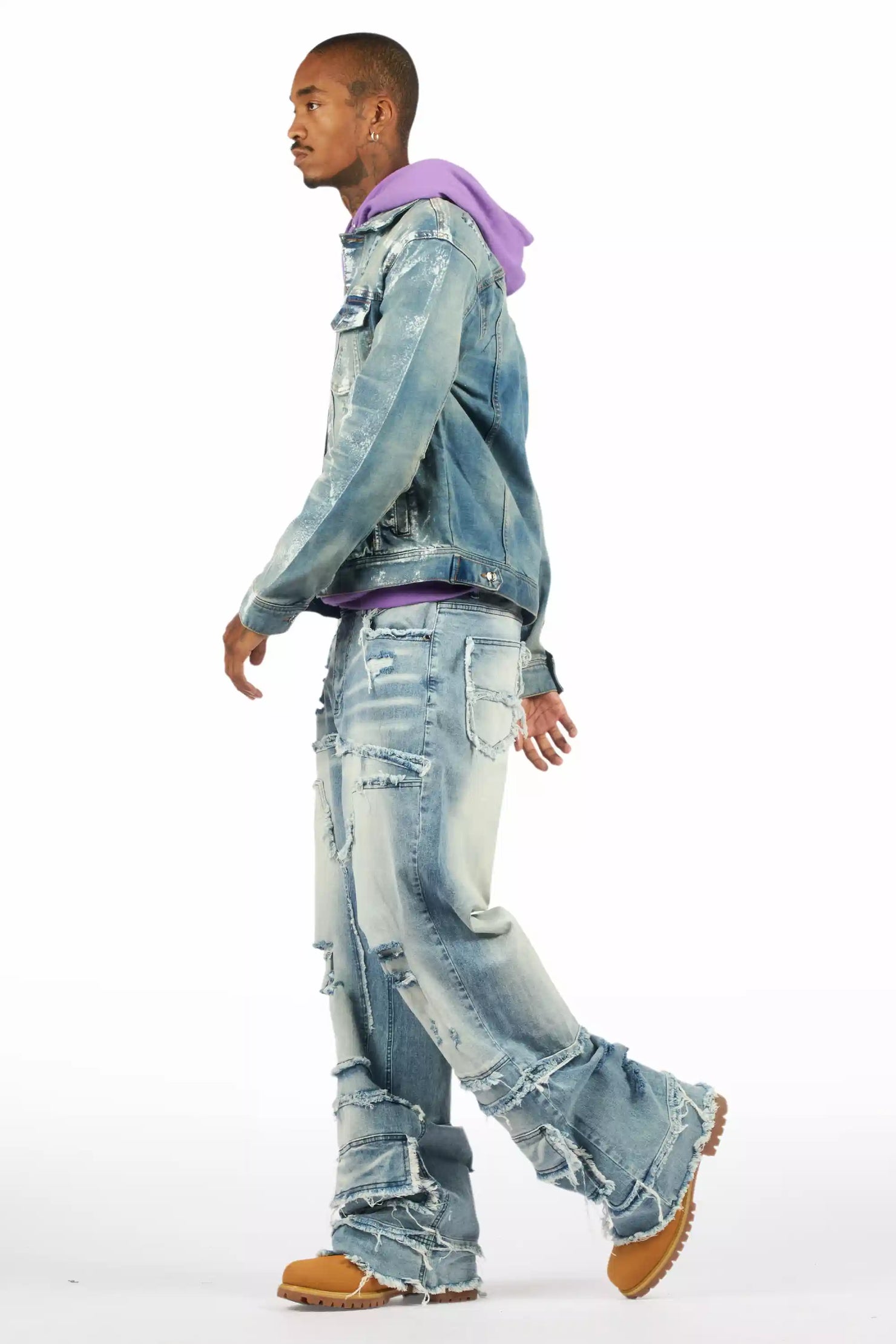 Gritty Blue Baggy Jeans