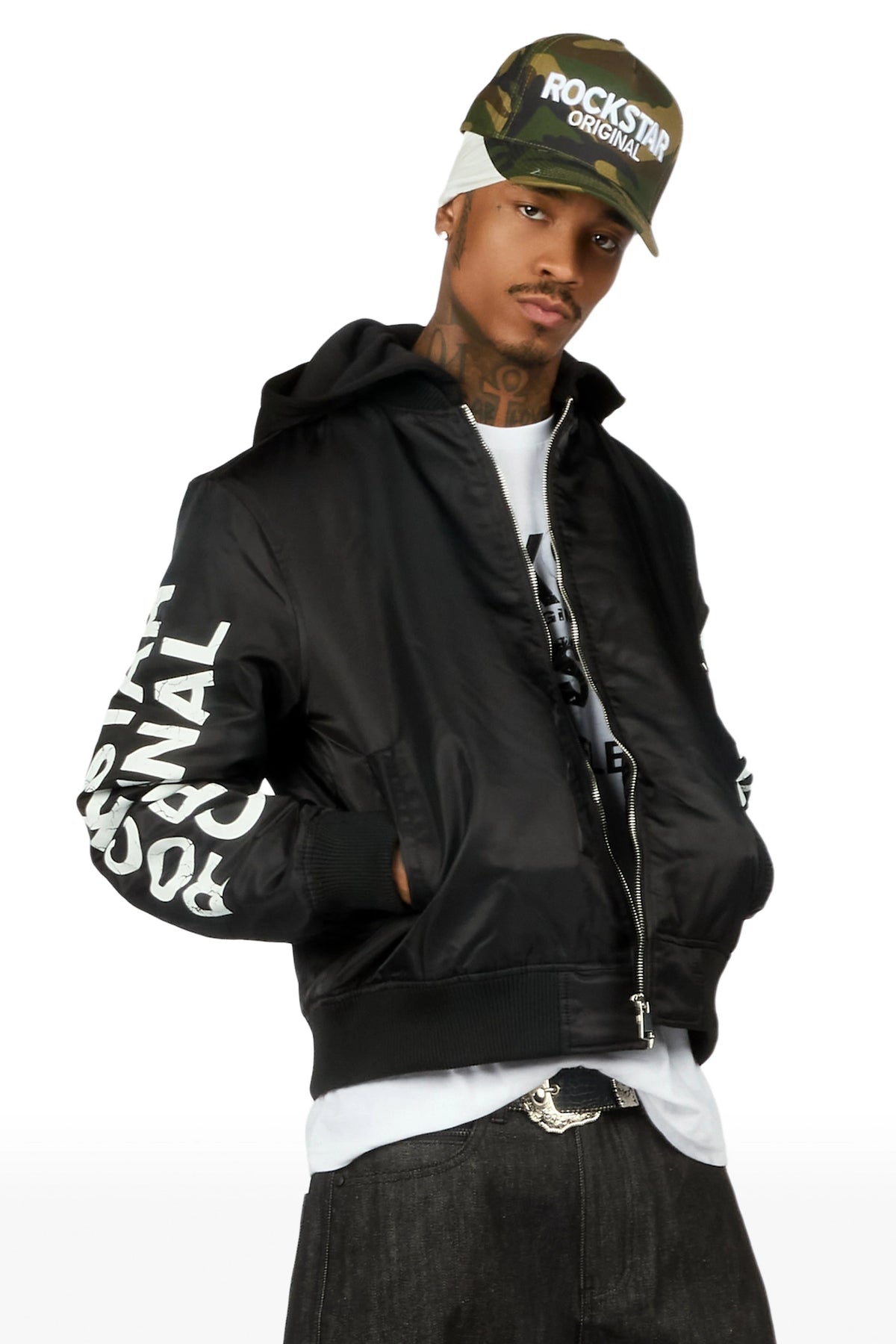 Aldrin Black Bomber Jacket