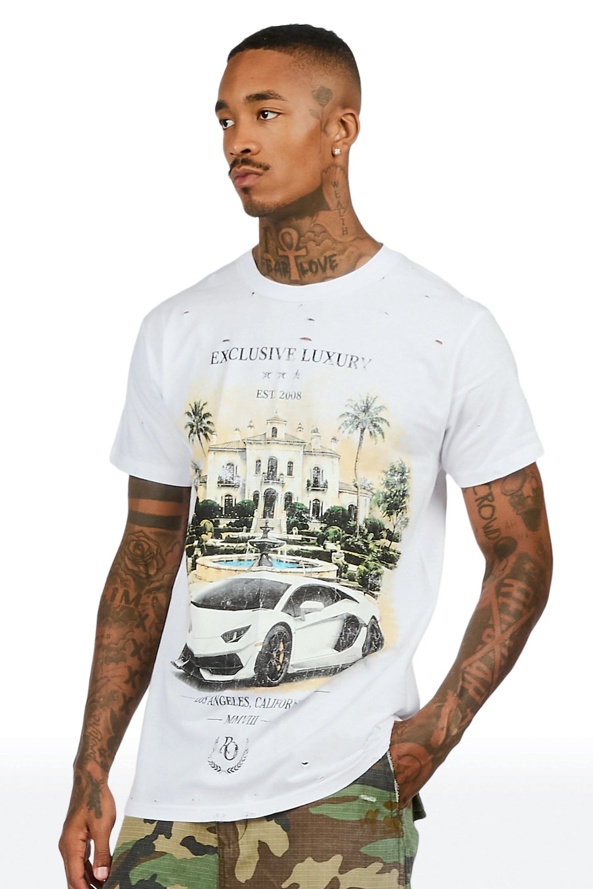 Kael White Oversized Graphic T-Shirt