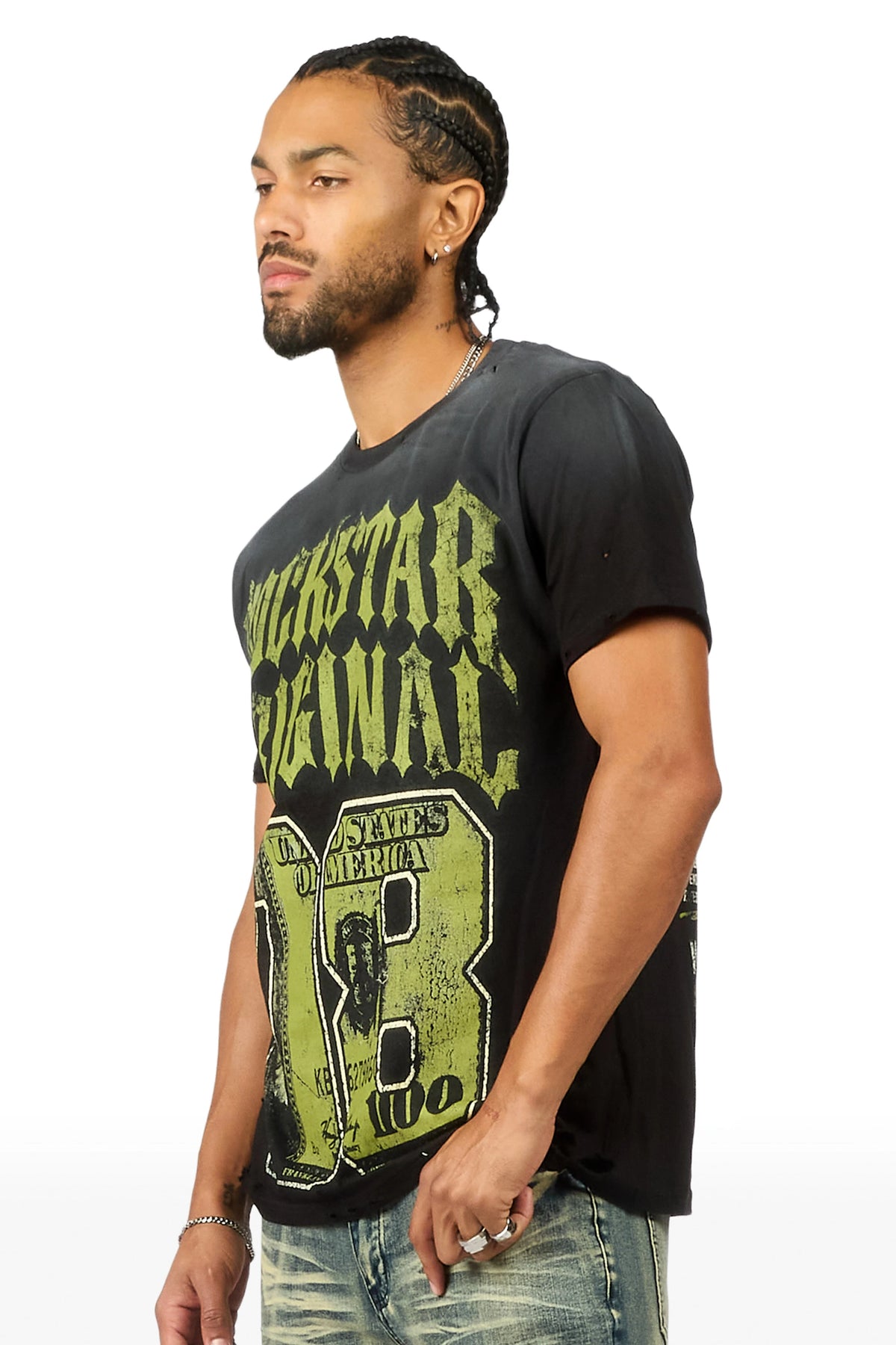 Cartez Black Oversized Graphic T-Shirt