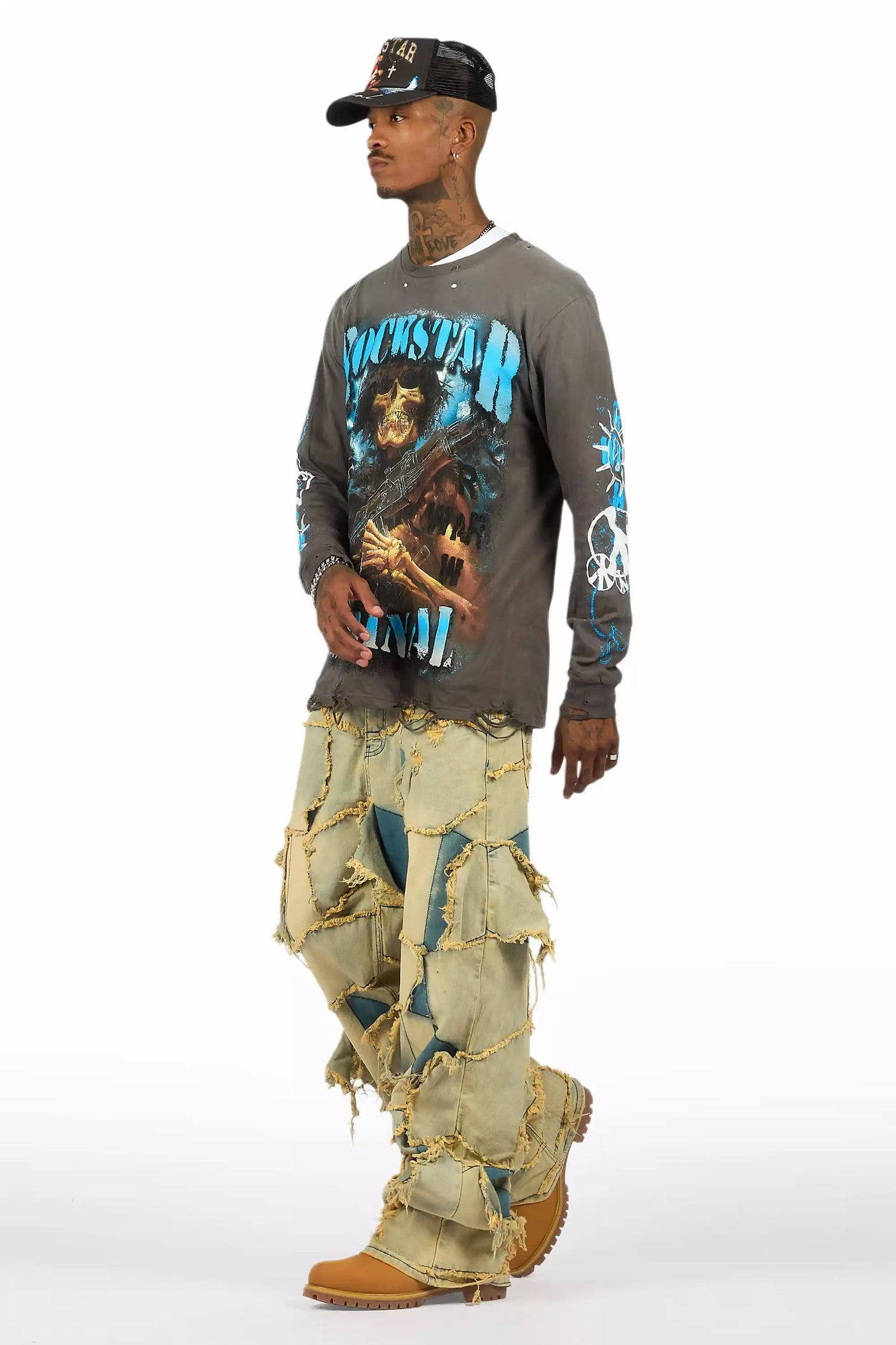 Jacomus Tint Blue Baggy Fit Jean