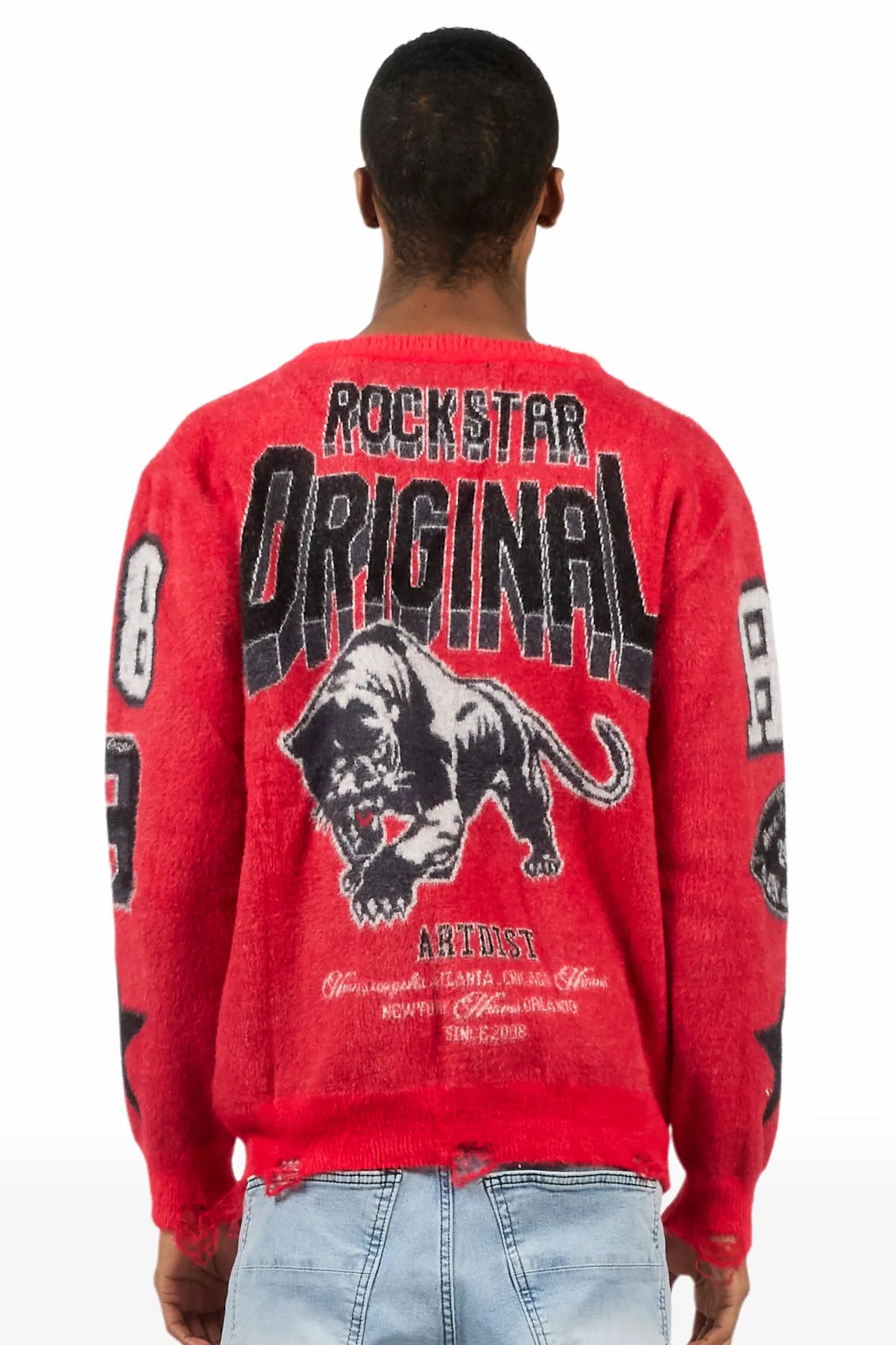 Delling Red Knit Sweater