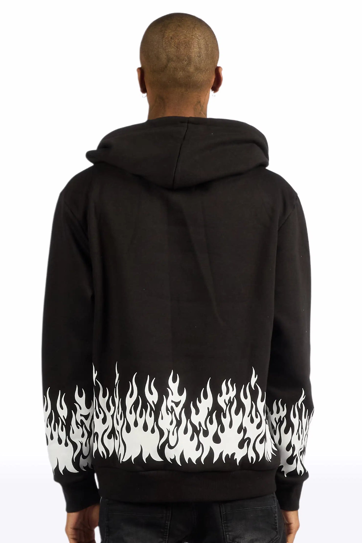 Bubble Black Graphic Relaxed Hoodie