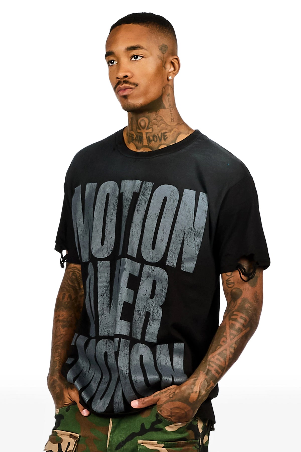 Rafe Black Oversized Graphic T-Shirt