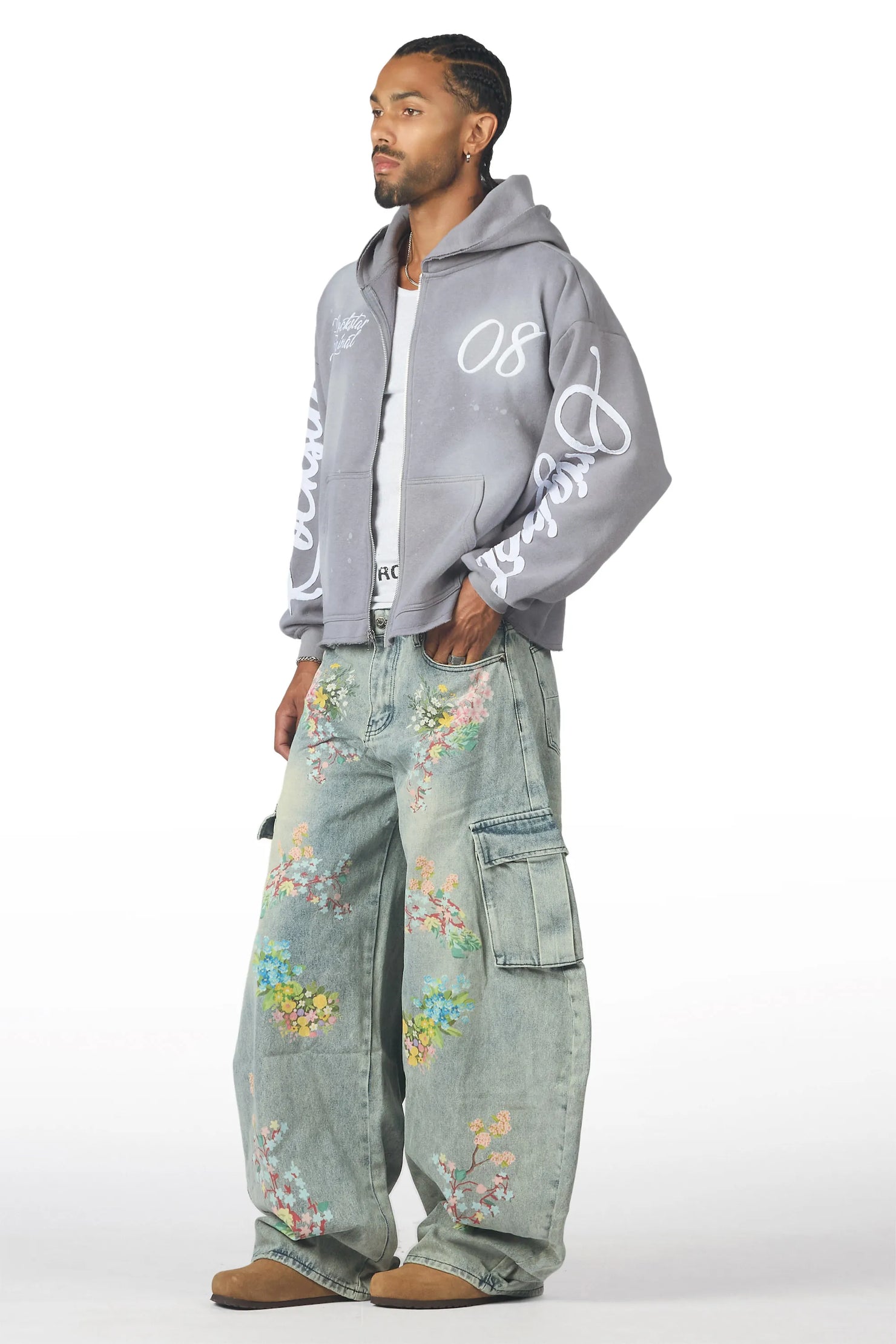 Zionte Light Blue Barrel Fit Jean