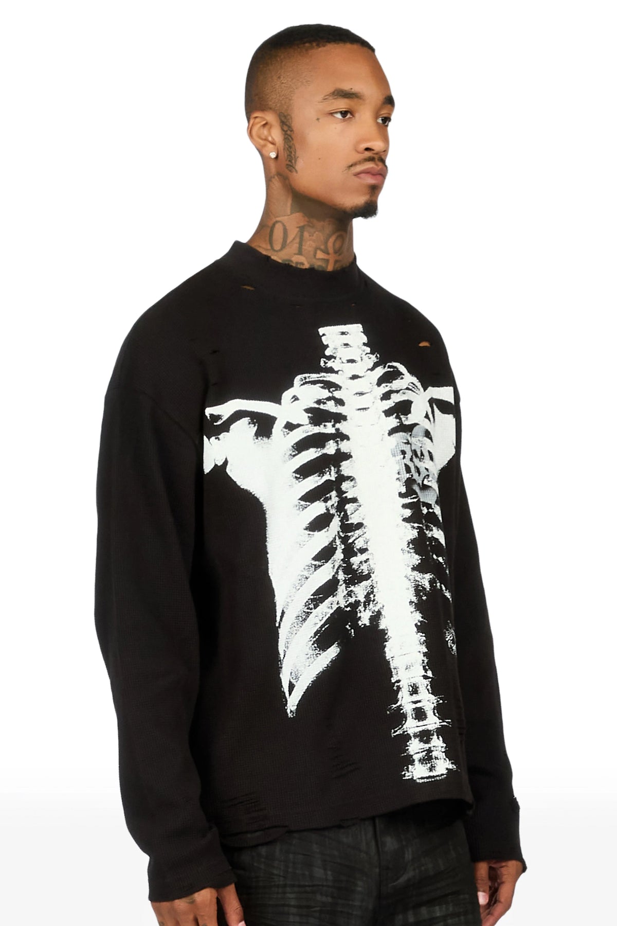 Caliz Black Thermal Long Sleeve T-Shirt