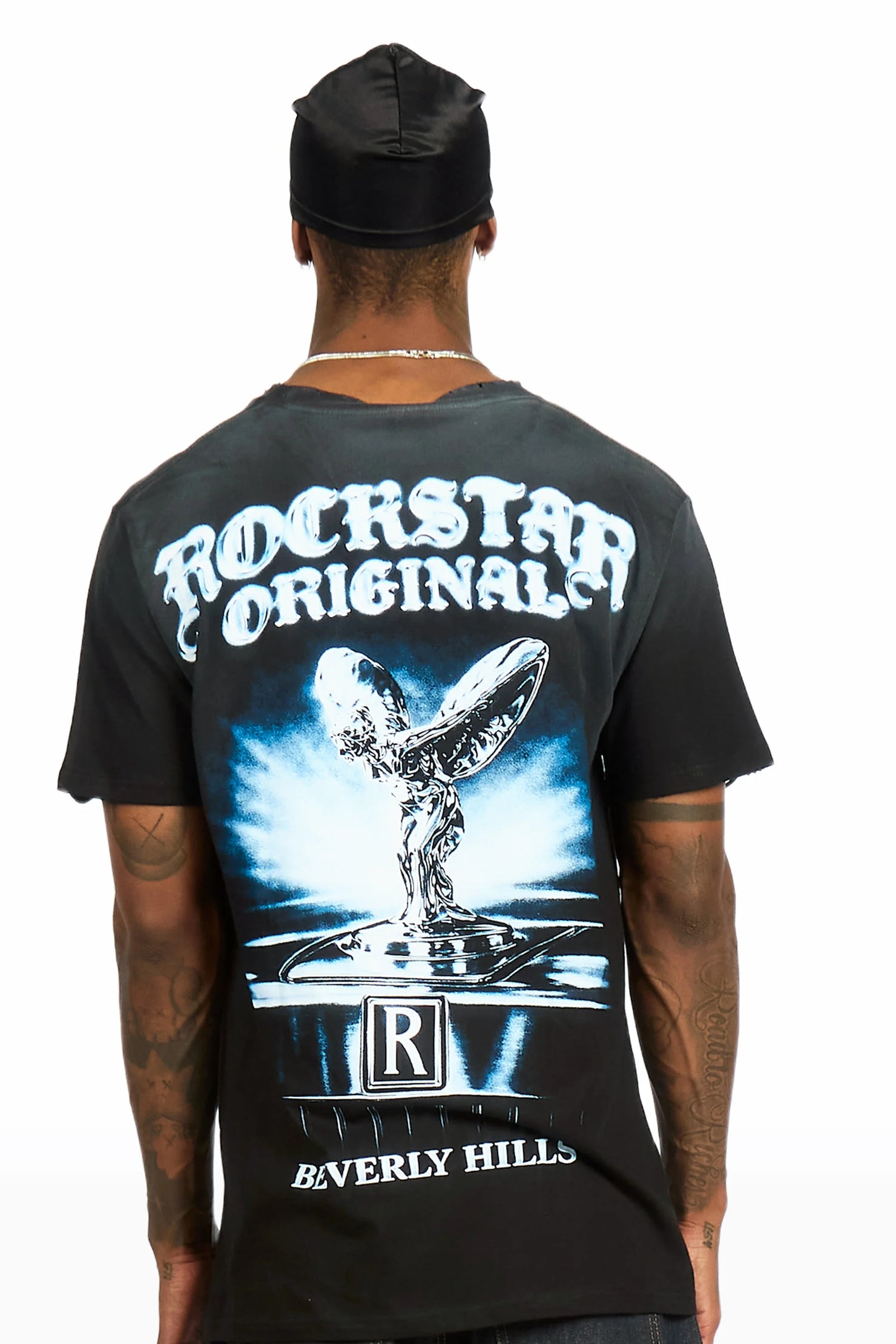 Rolls Black Oversized Graphic T-Shirt