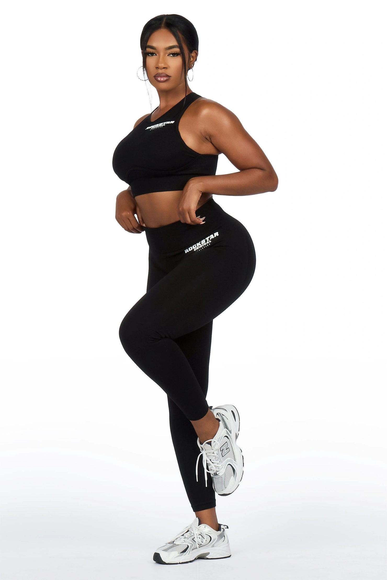 Brevyn Black Tank Active Legging Set