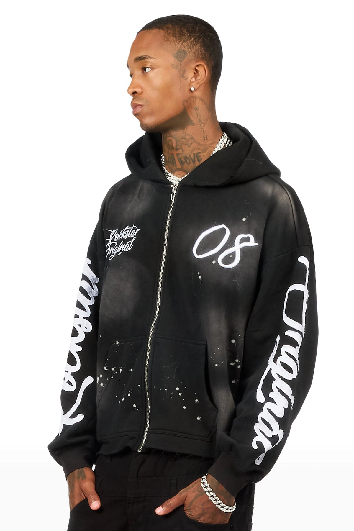 Hanif Black Zip Up Hoodie