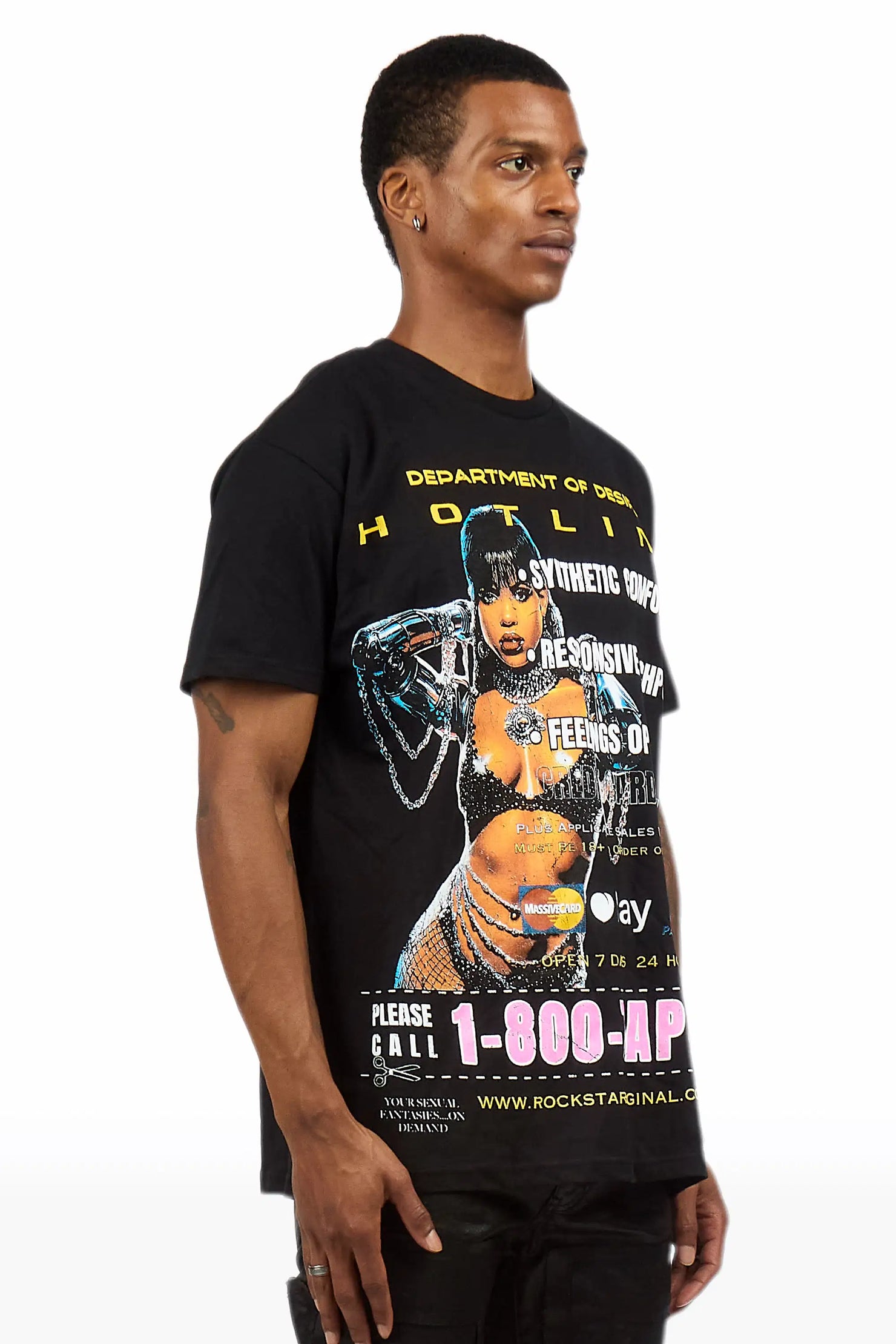 Druze Black Oversized Graphic T-Shirt