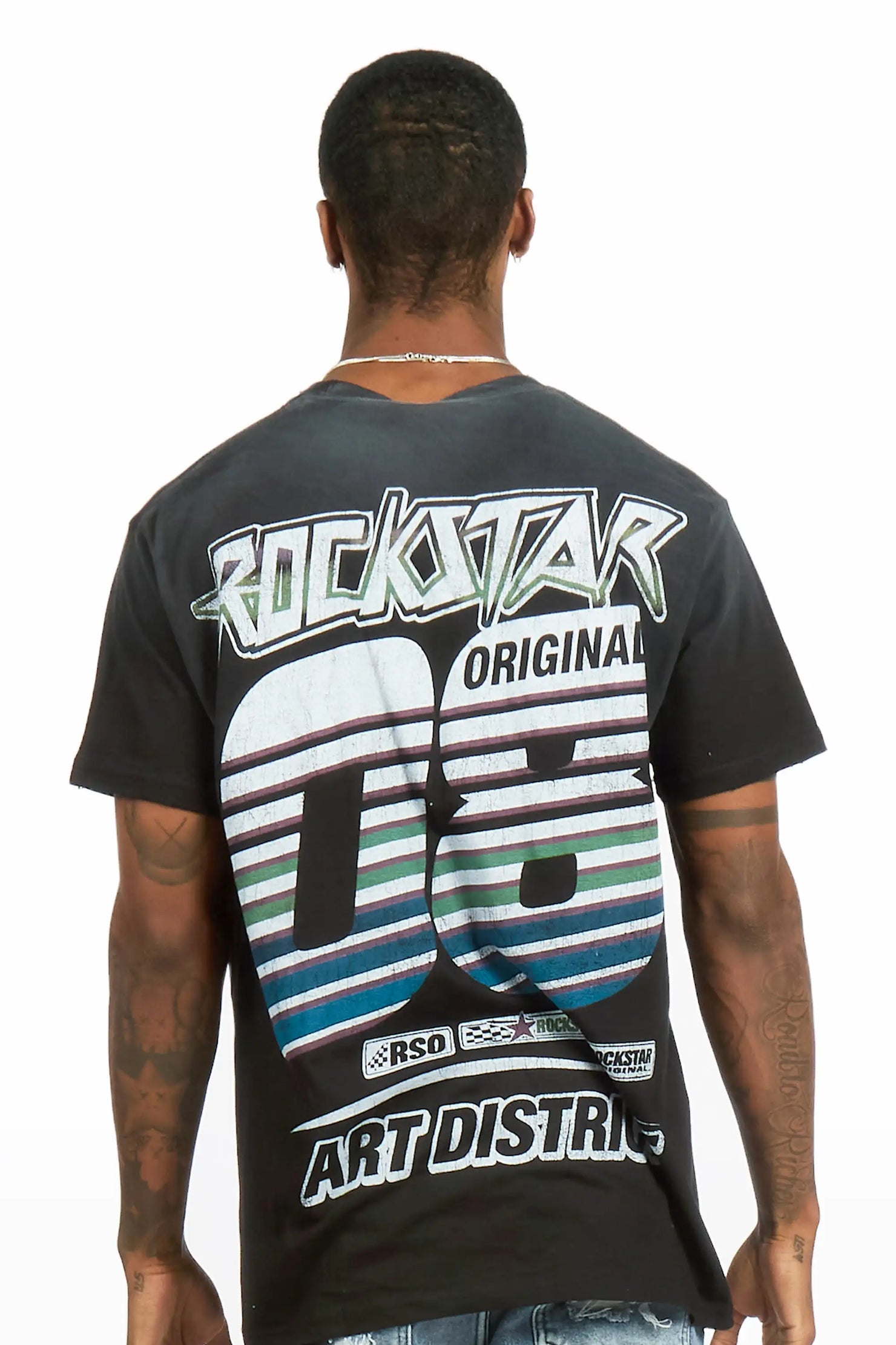 Burris Black Oversized Graphic T-Shirt