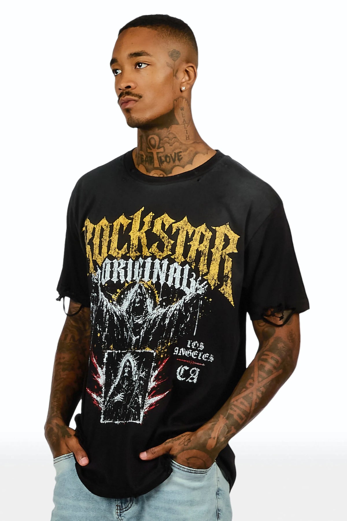 Cenotaph Black Oversized Graphic T-Shirt