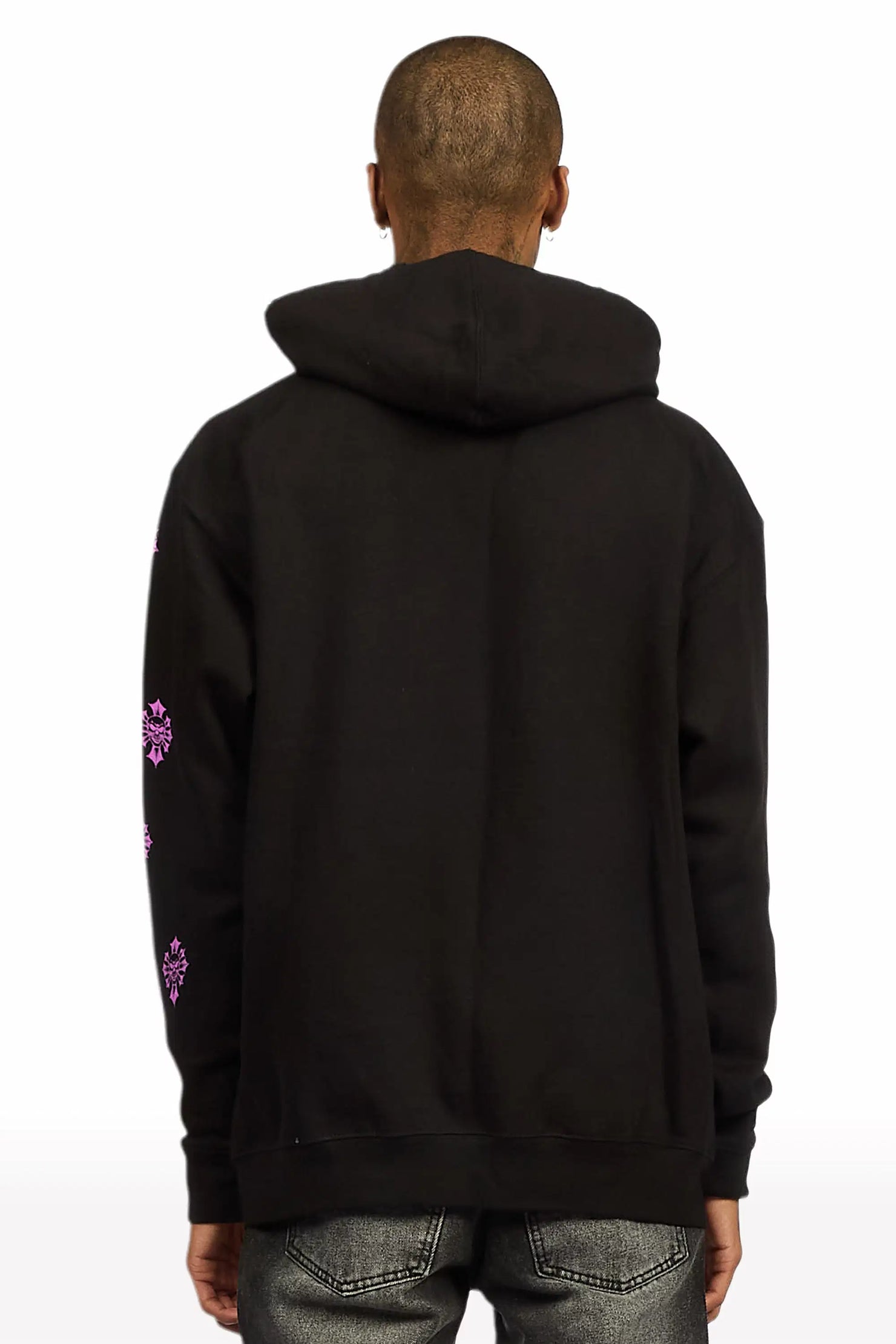 Kyze Black/Multi Distressed Graphic Hoodie