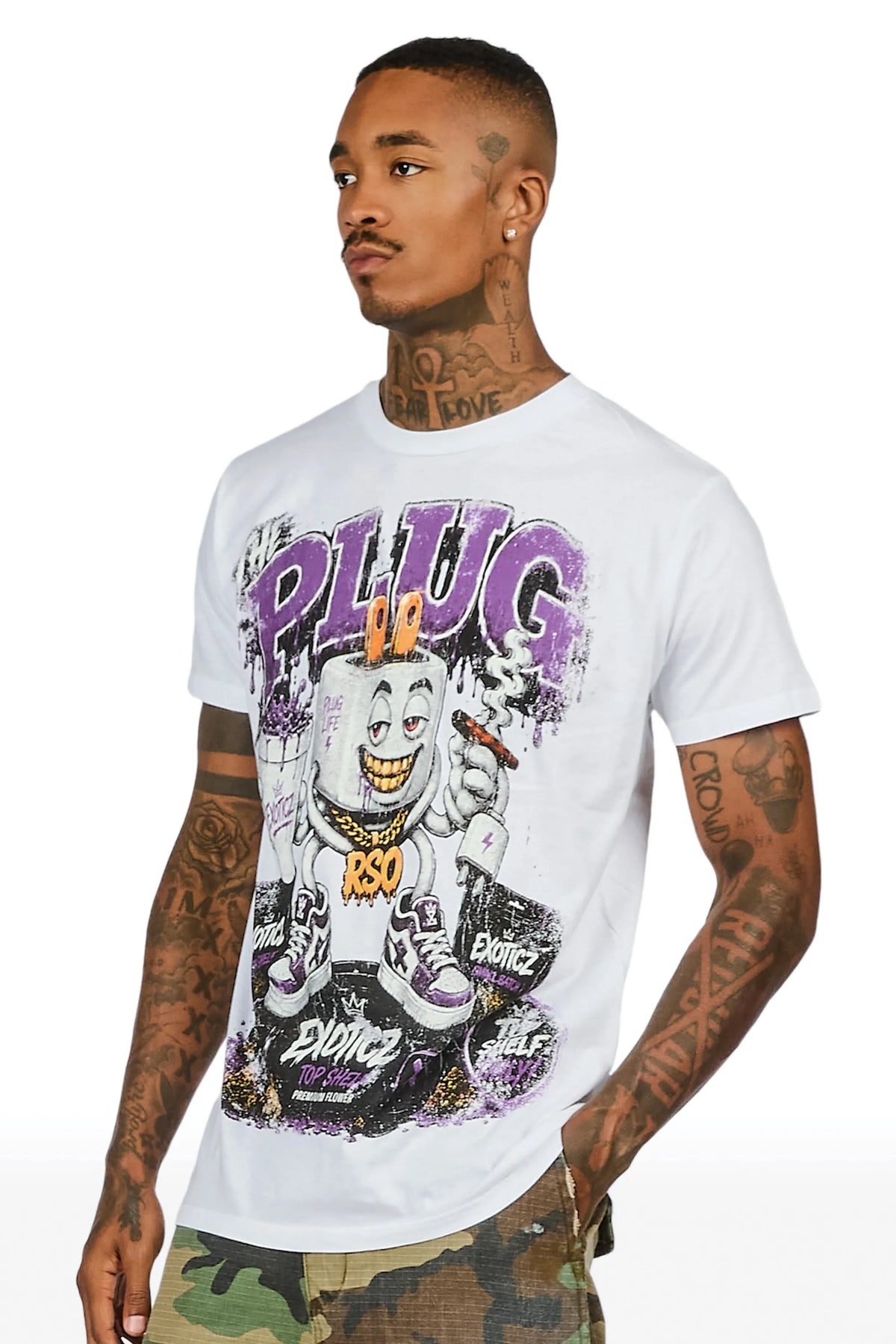 Voss White Oversized Graphic T-Shirt