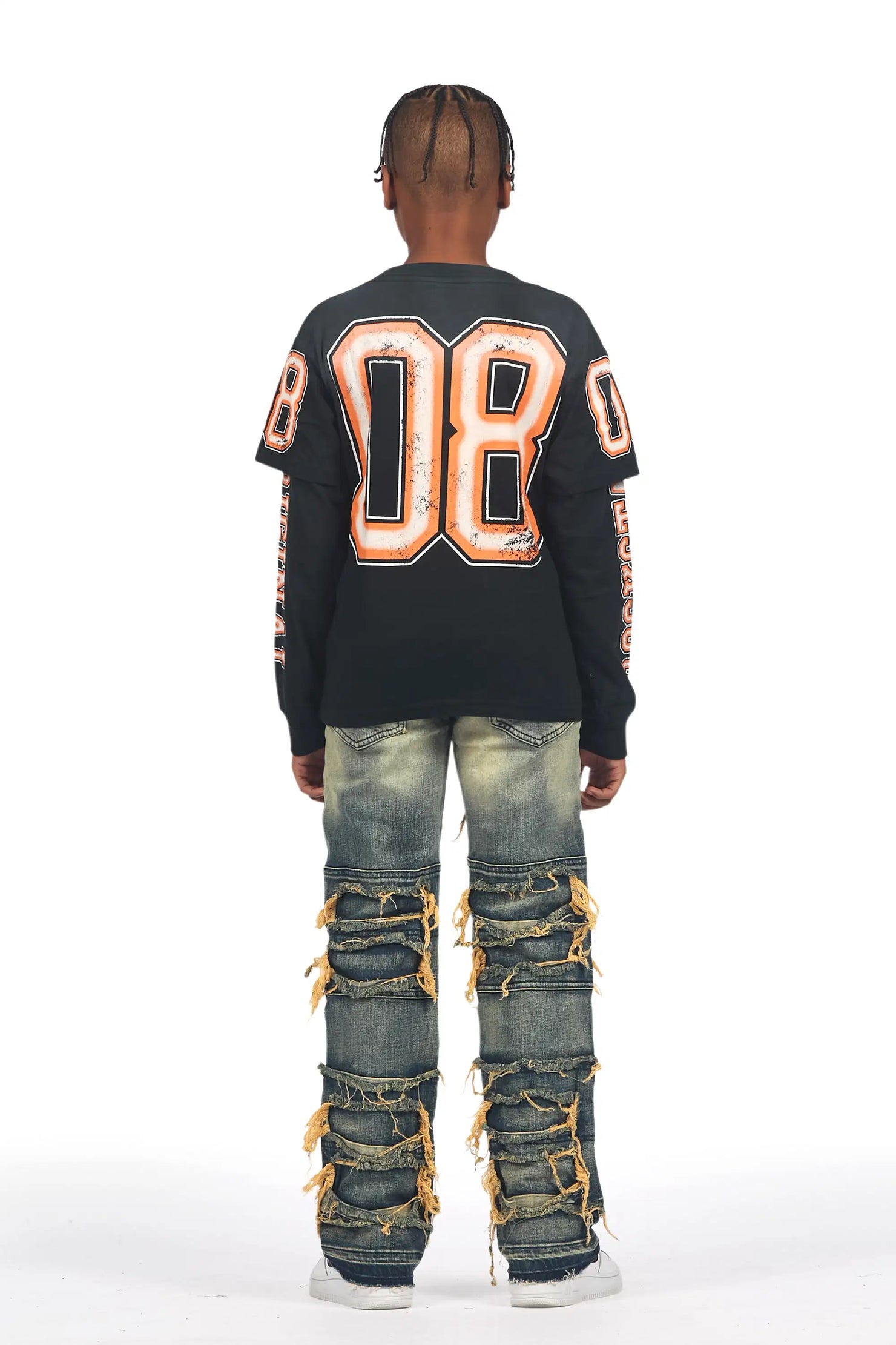 Boys Vasco Dark Tint Stacked Flare Jean