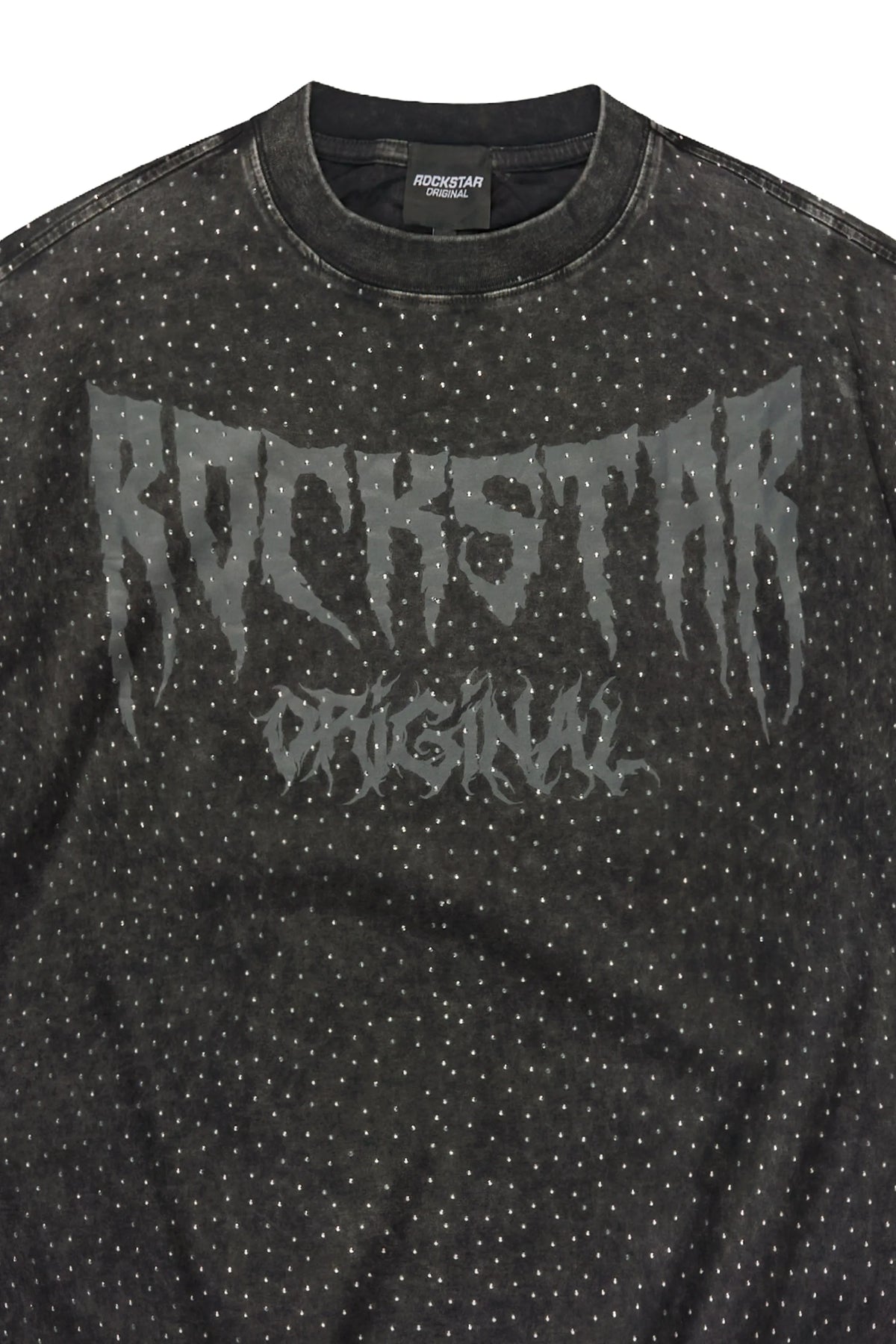 HEAVYWEIGHT OVERSIZED Andros Black Rhinestone Graphic T-Shirt